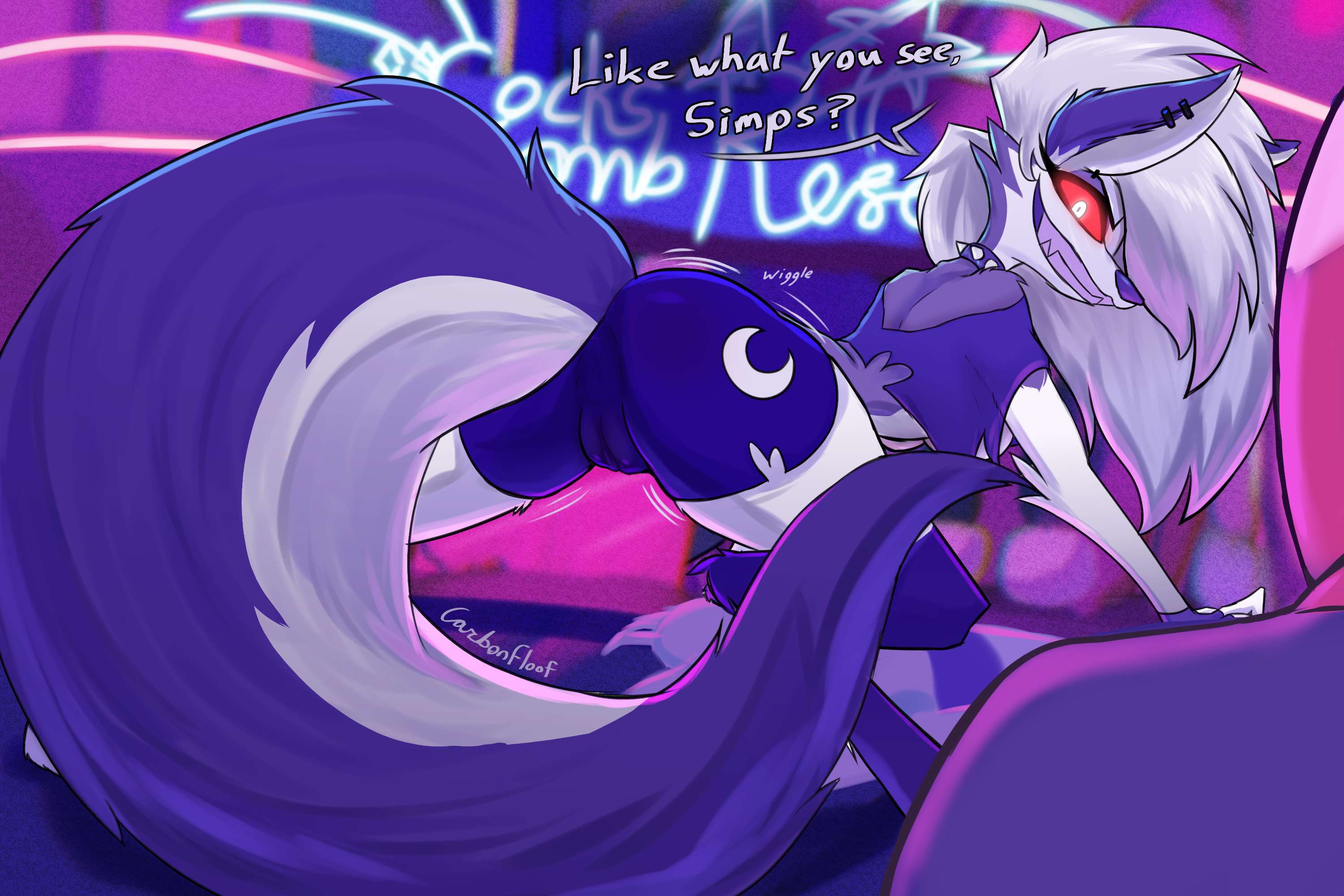 2024, ass, carbonfloof, english text, female, furry, helluva boss, loona (helluva boss), vivienne medrano