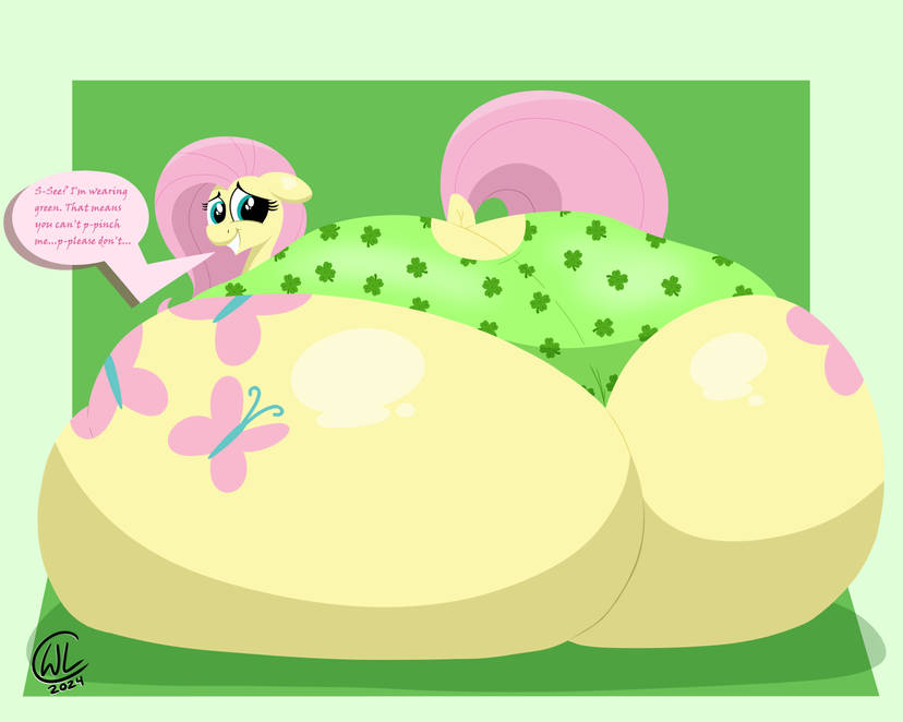 1girls ass big_ass colossal_ass cutie_mark enormous_ass female female_only feral fluttershy_(mlp) gigantic_ass huge_ass hyper hyper_ass large_ass looking_back lukewarmluke massive_ass my_little_pony panties pony solo tagme