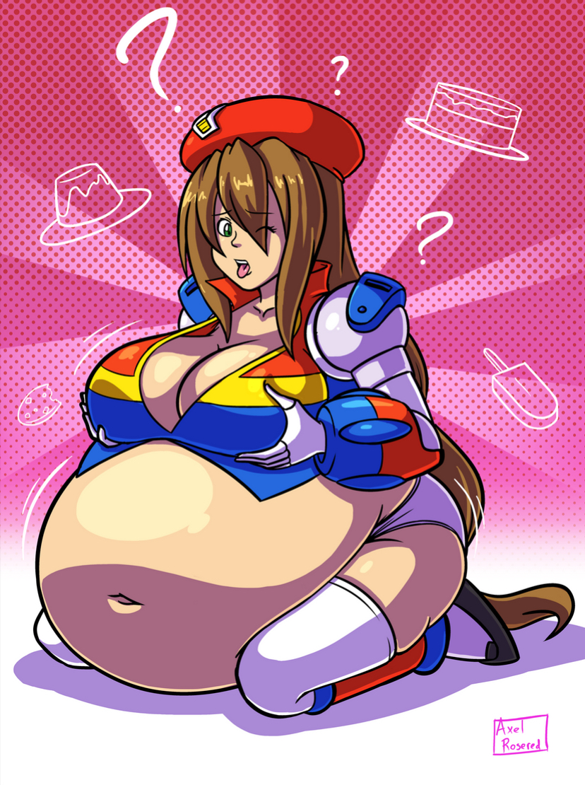 axel-rosered bbw belly_on_ground belly_overhang big_belly big_female blush blush chubby chubby_female embarrassed fat fat_ass fat_female fat_fetish fat_girl fat_woman fatty huge_belly iris_(mega_man) large_female mega_man mega_man_x obese obese_female overweight overweight_female pig plump pork_chop thick_thighs tubby weight_gain