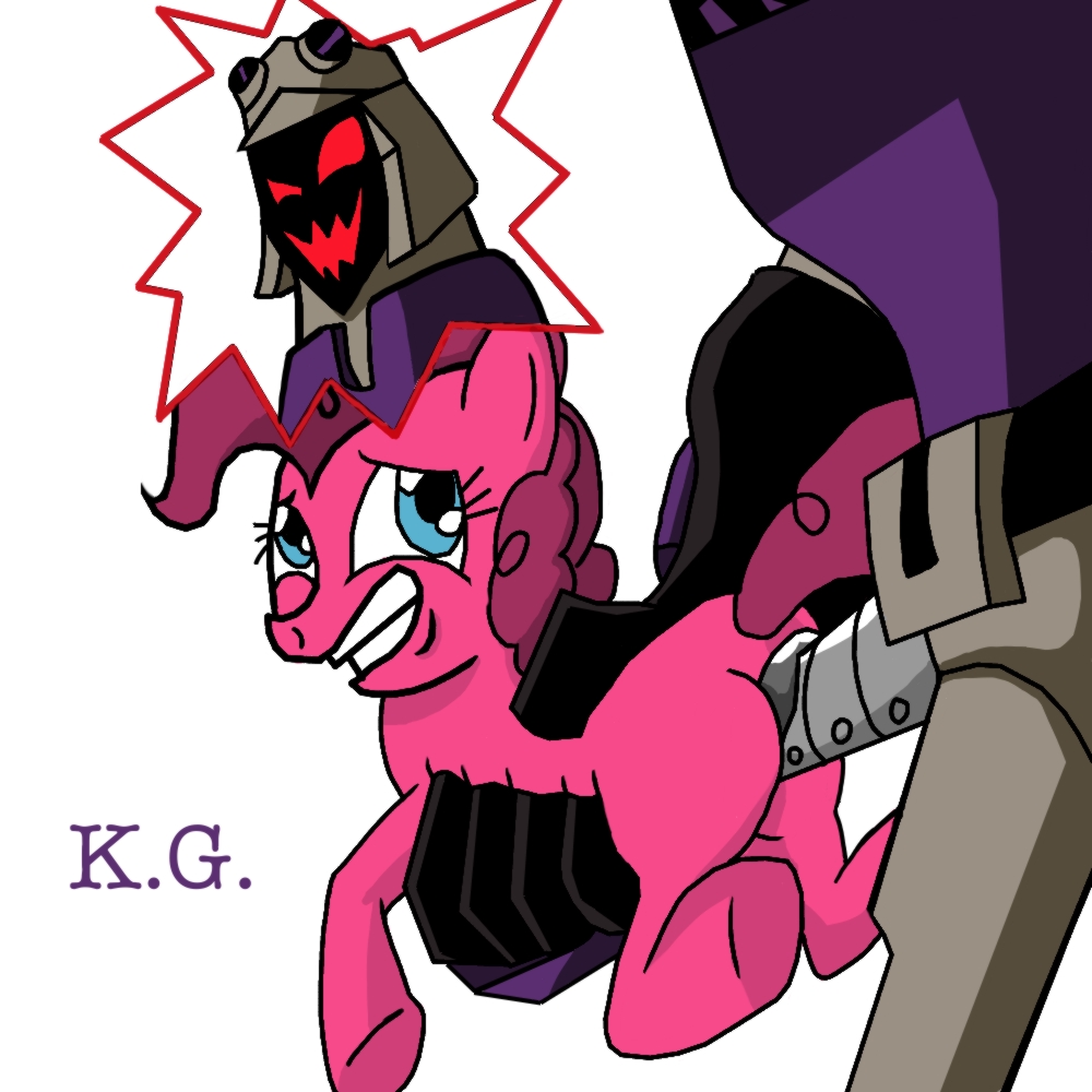 blitzwing crossover friendship_is_magic kingg my_little_pony pinkie_pie_(mlp) straight_hair transformers transformers_animated what