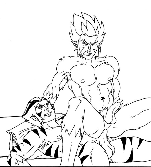 2boys anal cabanaboy gay lion-o male male_only reverse_cowgirl_position thundercats thundercats_2011 tygra yaoi