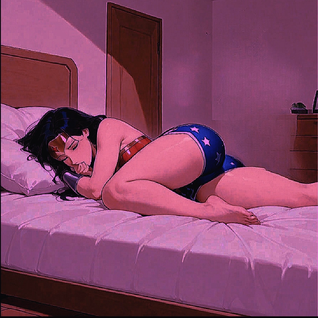 1girls, ai, ai assisted, ai generated, ass, bedroom, dc, dc comics, diana of themyscira, feet, female, sleeping, solo, solo female, solo focus, wonder woman, wonder woman (series)