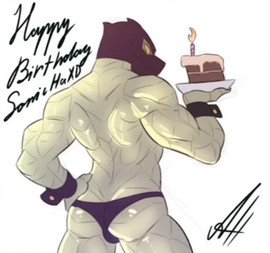 aleksejsalabaev back_view big_ass cake caked_up happy_birthday male_only mortal_kombat reptile reptile_(mortal_kombat) reptile_humanoid sonichaxd