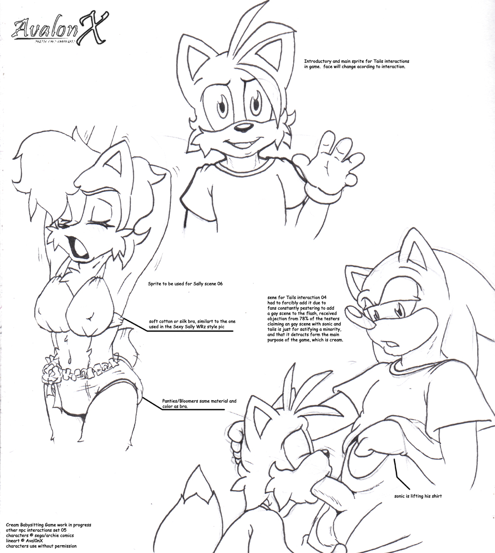 anthro aval0nx balls canine english_text fellatio female fox fur furry hedgehog male multiple_males oral oral_sex penis sally_acorn sega sex sonic_(series) sonic_the_hedgehog tails text underwear yaoi