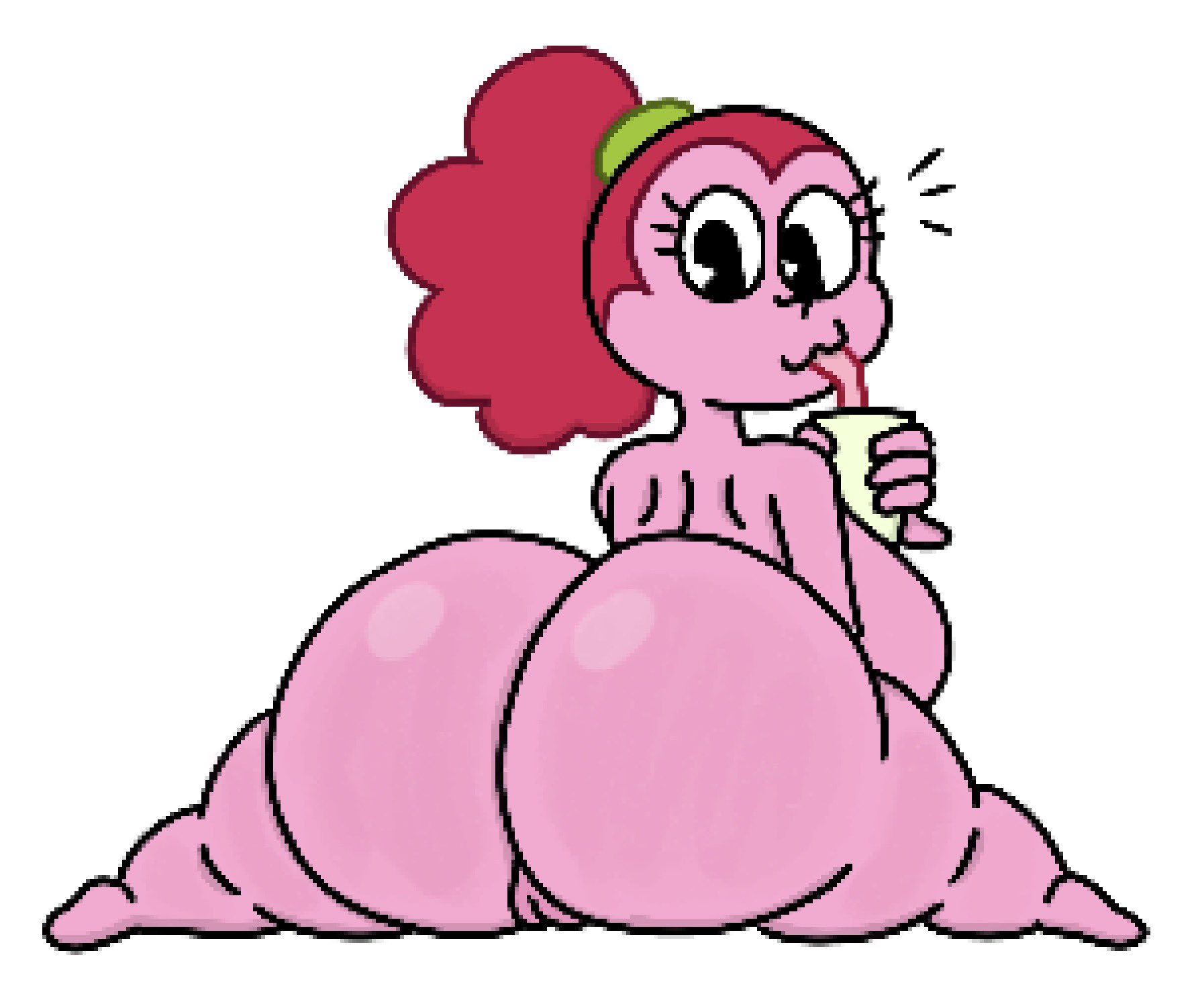 2026, 2d, 2d (artwork), ass bigger than head, ass exposed, ass focus, ass up, big ass, big breasts, breasts bigger than head, breasts out, cartoon, cartoon network, exposed ass, exposed pussy, female focus, female only, gem, gem (species), naked, naked female, pink body, red hair, spinel (steven universe), steven universe, tagme, theslashfive, vagina