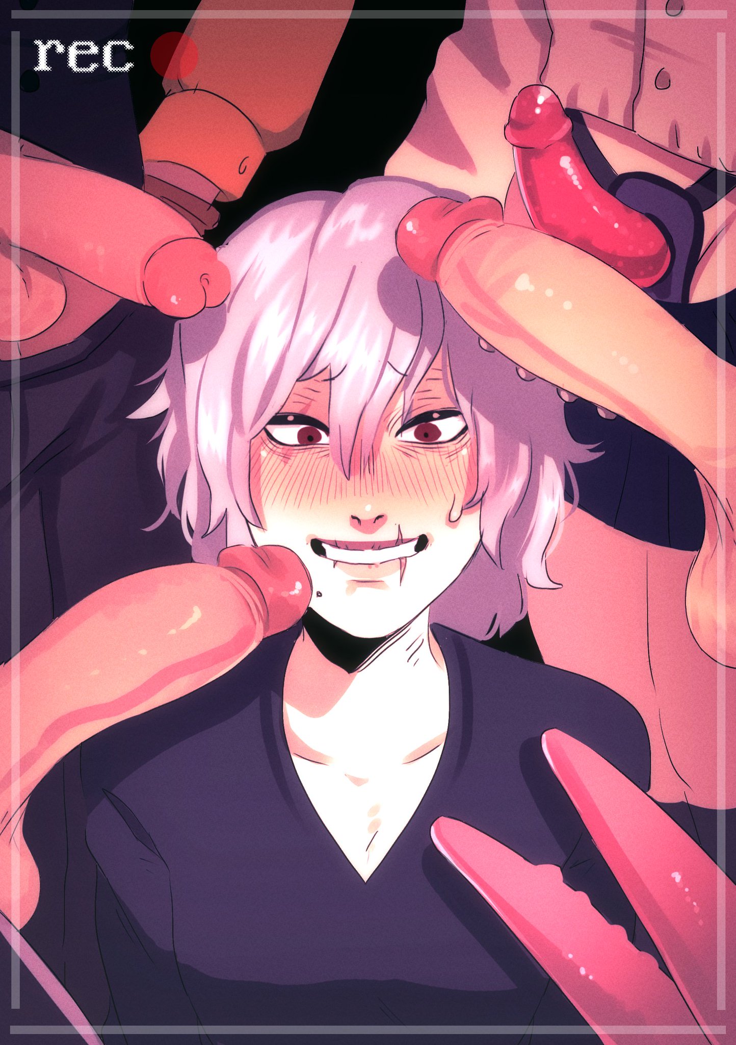 5boys, 6some, atsuhiro sako, bisexual, bubaigawara jin, camera, camera pov, camera view, circle jerk, cock, cocks, cornered, dabi, dominant female, dominant male, female, flustered, gangbang, gay, hemipenes, himiko toga, iguchi shuuichi, implied gangbang, implied sex, jin bubaigawara, league of villains, loggyburger, multiple males, multiple penises, my hero academia, nervous, nervous smile, penis, polyamory, recording, sako atsuhiro, shigaraki tomura, shimura tenko, shy, spinner (my hero academia), straight, strap-on, submissive male, tenko shimura, todoroki touya, toga himiko, tomura shigaraki, touya todoroki