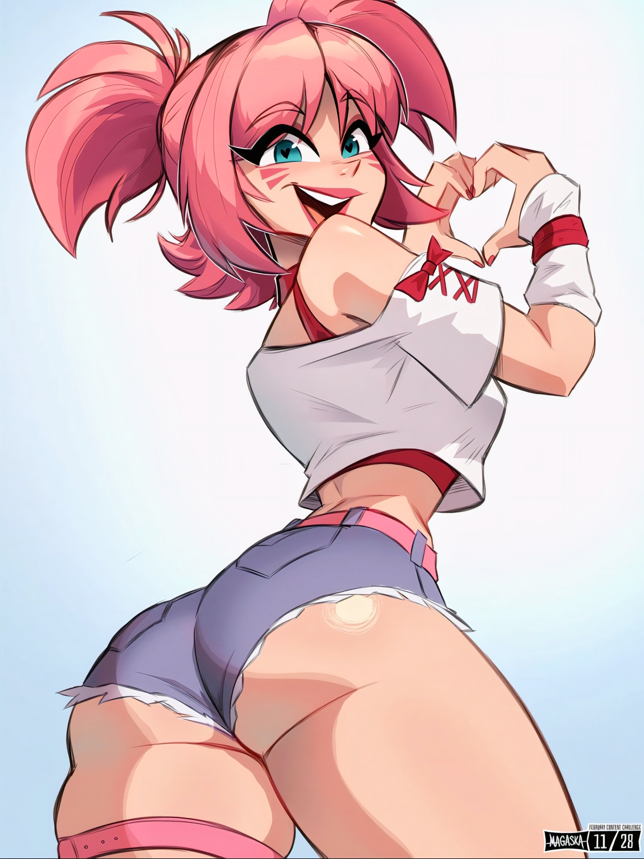 2d, 2d (artwork), 2d artwork, big ass, big breasts, big butt, big thighs, blue eyes, caked up, cropped shirt, cute, cute eyes, cute face, cute female, cute girl, dyed hair, dyed-hair, esme (fortnite), fat ass, fat butt, fortnite, fortnite: battle royale, heart eyes, heart symbol, heart-shaped pupils, huge ass, huge breasts, huge butt, huge thighs, light skin, light-skinned female, magaska19, pigtail, presenting, presenting ass, presenting butt, presenting hindquarters, presenting pussy, seductive, seductive body, seductive eyes, seductive female, seductive gaze, seductive look, seductive mouth, seductive pose, seductive smile, thick, thick ass, thick butt, thick hips, thick legs, thick thighs, twintails, video game character, video games