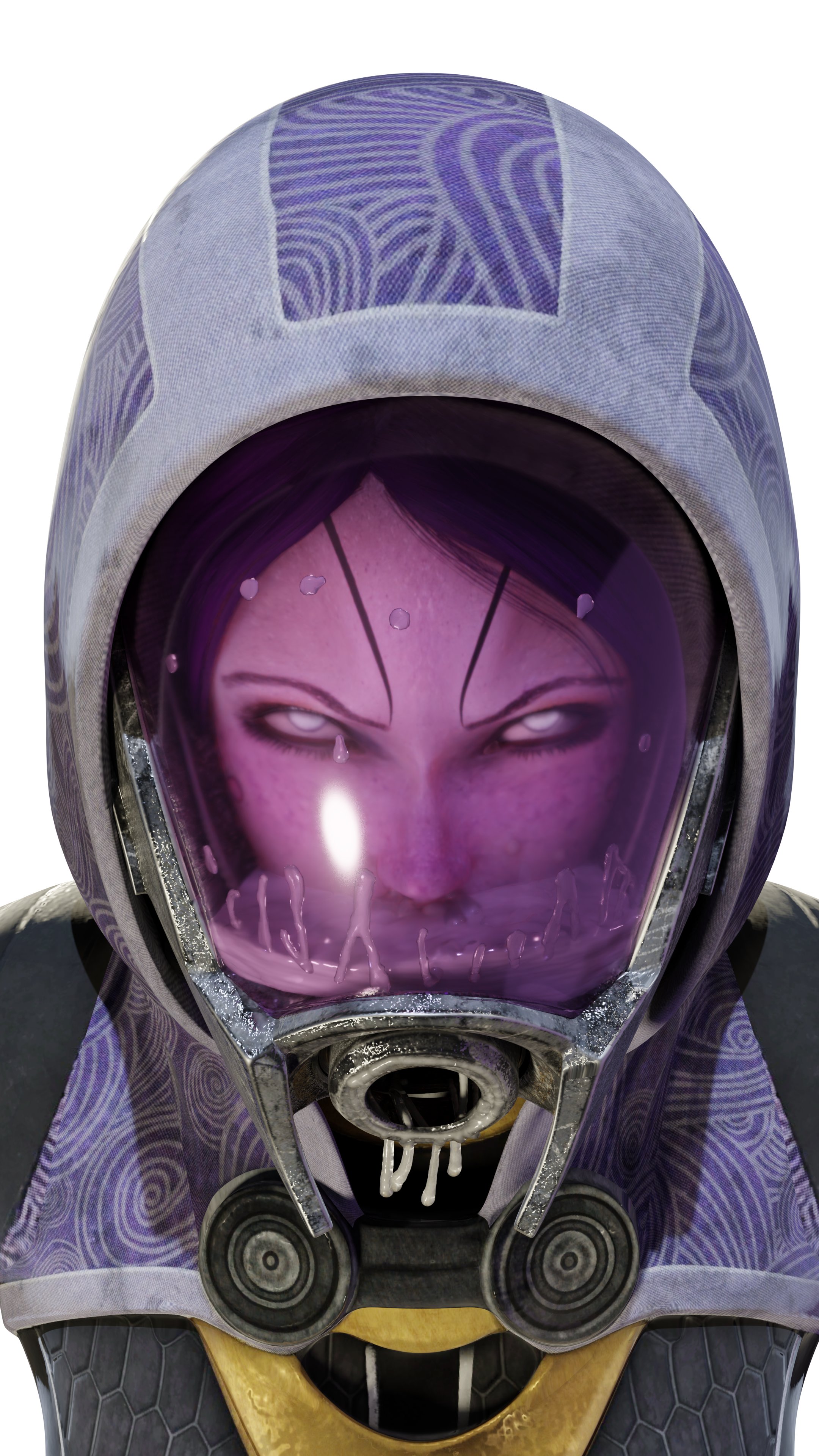 1girls, 3d, 3d (artwork), bioware, cum in helmet, ejaculation, female, female focus, female only, helmet, hood, masked female, mass effect, offmodelstudio, quarian, semen, tagme, tali'zorah nar rayya
