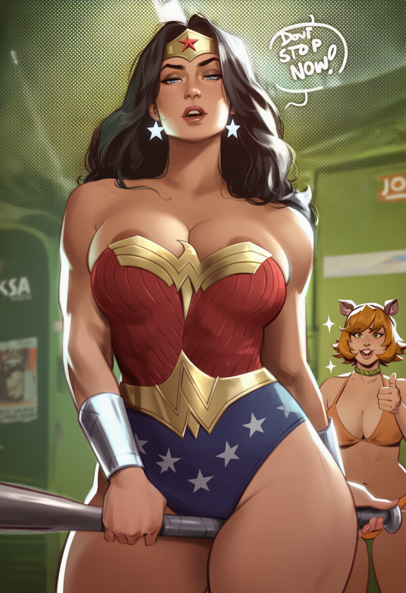 2girls ai_generated amazon avengers big_ass big_breasts big_thighs black_hair breasts bust busty chest crossover curvaceous curvy curvy_figure dark_hair dc dc_comics demigod demigoddess diana_of_themyscira diana_prince digital_media_(artwork) doreen_green encouragement female furry_tail hips hourglass_figure huge_ass huge_breasts huge_thighs justice_league large_ass large_breasts large_thighs legs light-skinned_female light_skin marvel marvel_comics masturbation_encouragement mature mature_female mutate_(marvel) new_avengers phophopho slim_waist squirrel_ears squirrel_girl squirrel_girl_(marvel) squirrel_tail tail themysciran thick thick_hips thick_legs thick_thighs thighs voluptuous waist wide_hips wide_thighs wonder_woman wonder_woman_(series)
