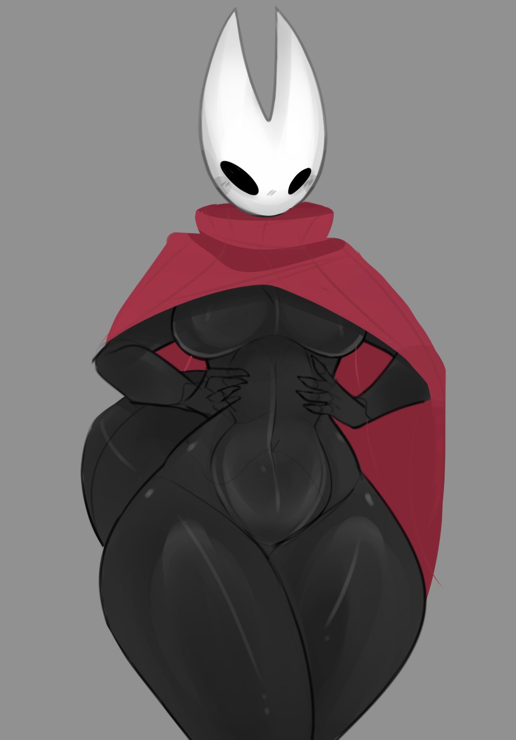 1girls, barefoot, big breasts, black body, breasts, completely nude, completely nude female, female, female only, full body, hollow knight, hornet (hollow knight), monty smug, naked, naked female, no artist signature, no feet, no nipples, nude, nude female, solid eyes, solo, solo female