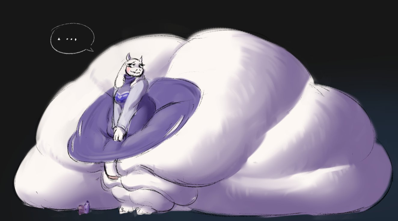 1girls, anthro, ass, ass bigger than body, ass bigger than head, ass bigger than skirt, ass bigger than torso, colossal ass, cro-iba, fat, female, furry, hyper, hyper ass, immobile, meat wall (body type), solo female, tagme, thick thighs, too big to move, toriel, undertale, undertale (series), wide hips