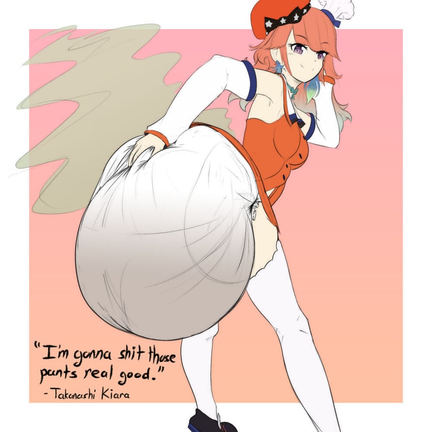 abdl, anime, big diaper, diaper, diaper fetish, female, hololive, hololive english, huge diaper, hyper feces, hyper scat, messy diaper, pinkabdl, scat, shitting self, soiling, stink lines, tagme, takanashi kiara, virtual youtuber, vtuber