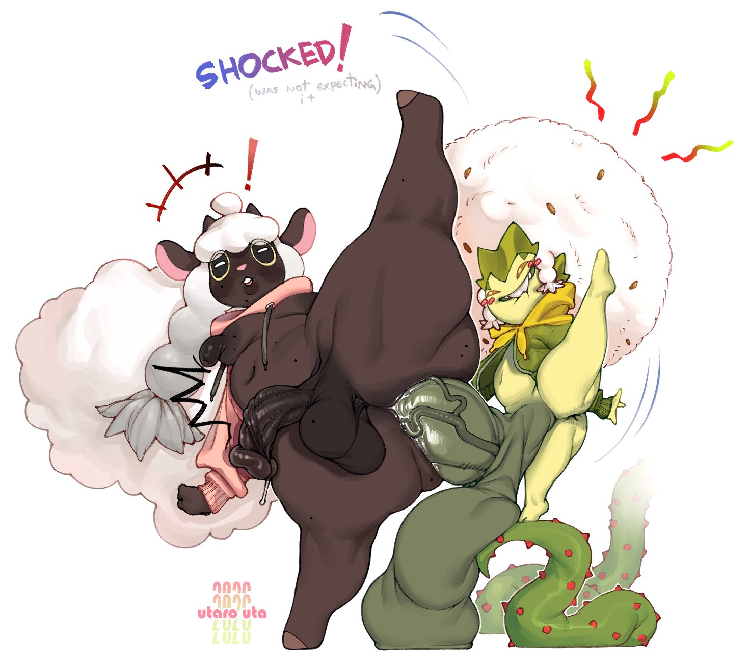 anal penetration, anal sex, anus, anus peek, asshole, balls, big ass, big penis, chubby, chubby belly, chubby male, cute face, dancing, dark nipples, dark skin, dumptruck ass, eldegoss, erect nipples, fat ass, fat cock, femboy, furry, gay, gay anal, gay furry, gay sex, heavy balls, huge ass, large ass, large penis, legs apart, legs up, male breasts, male on femboy, massive ass, naughty face, nintendo, penis size difference, pokemon, pokemon (species), pokemon sex, pokemon species, rape, raped male, round ass, sheep, sheep boy, shocked, shocked expression, small but hung, suprised, suprised look, thick penis, thick thighs, thighhighs, thighs, unexpected, utaro uta, veiny penis, white background, wooloo