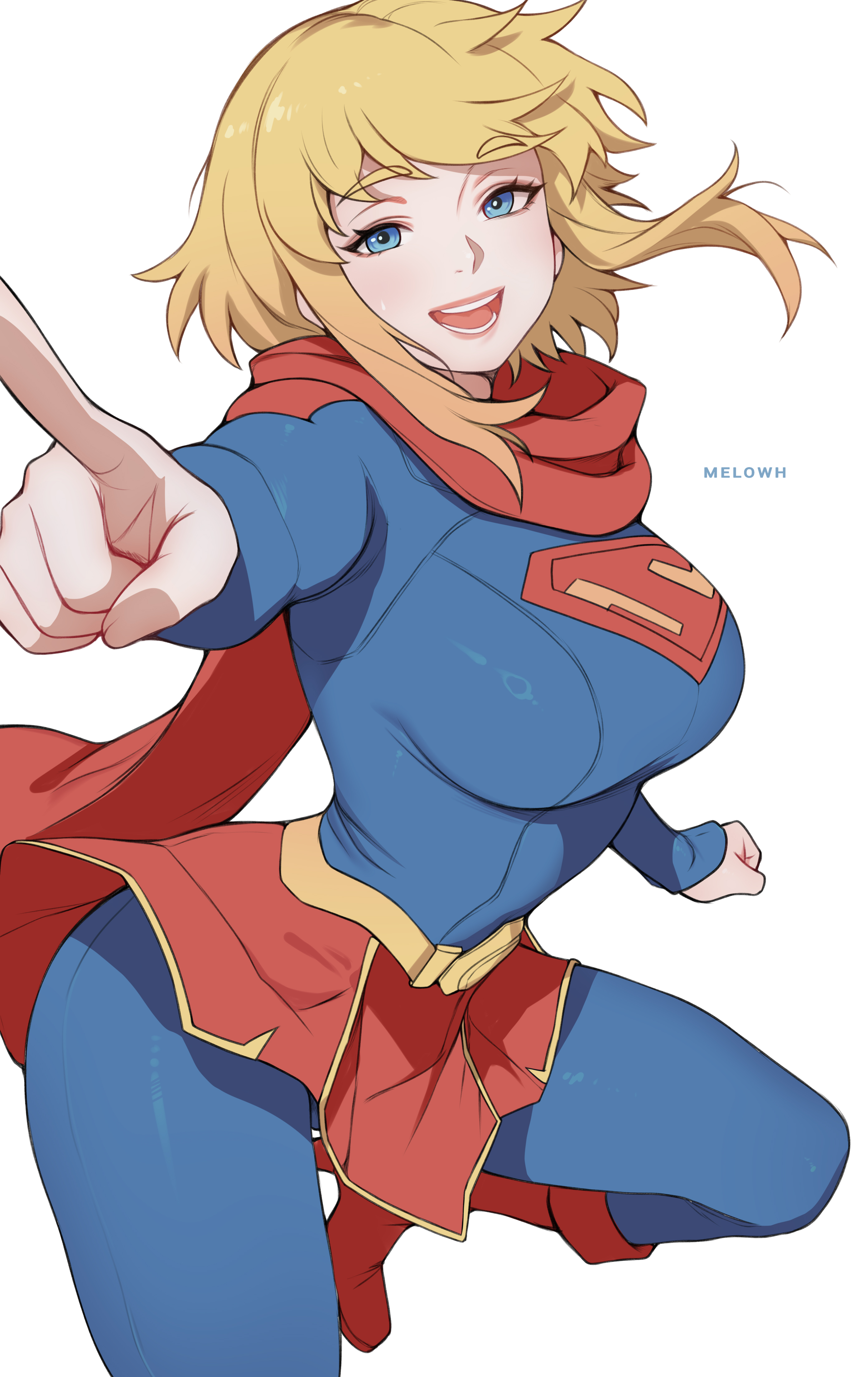 1girls, big breasts, breasts, curvaceous, curvy, curvy female, dc, dc comics, female, female focus, female only, huge breasts, kara zor-el, large breasts, light skin, light-skinned female, melowh, my adventures with superman, slim waist, solo, solo female, solo focus, supergirl, superman (series), thick thighs, thighs, wide hips