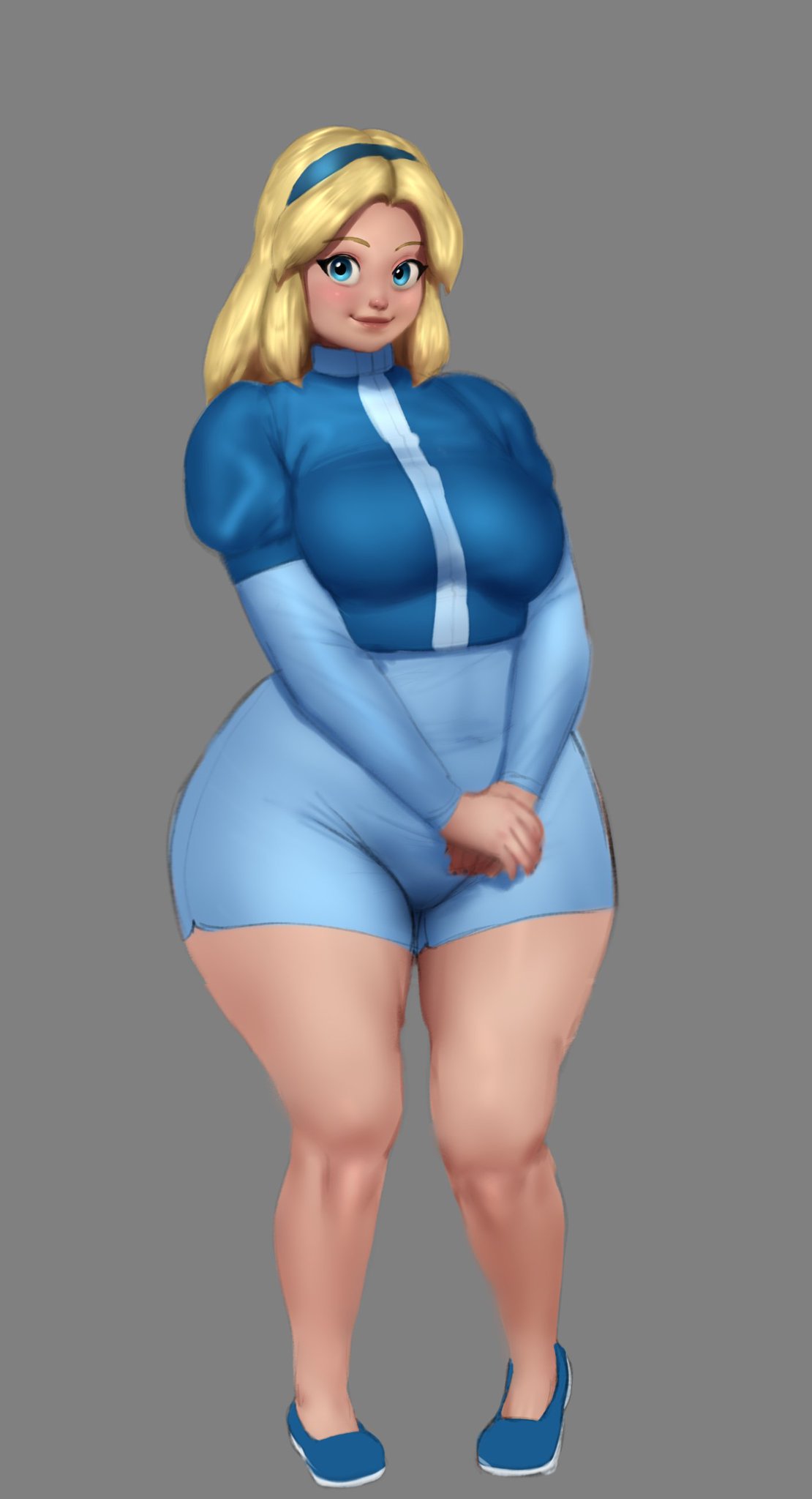 1girls, aged up, blu rent, female, light skin, light-skinned female, maria robotnik, sega, shorts, solo, solo female, sonic (series), sonic team