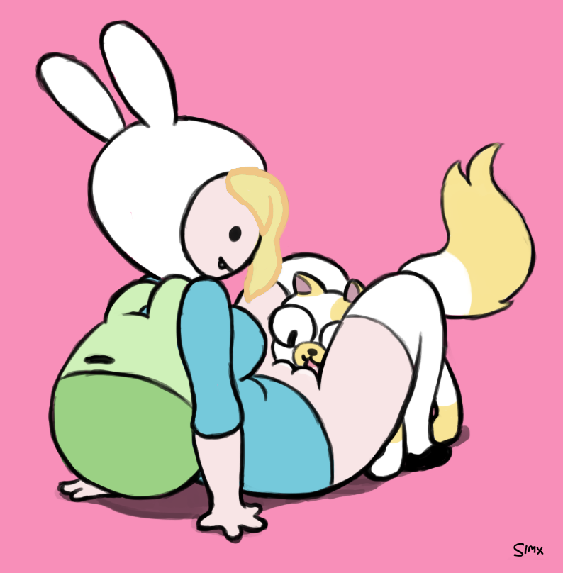 adventure_time backpack bag cake_the_cat cunnilingus feline female female_only fionna_the_human_girl human incest oral simx sisters thighhighs yuri zoophilia