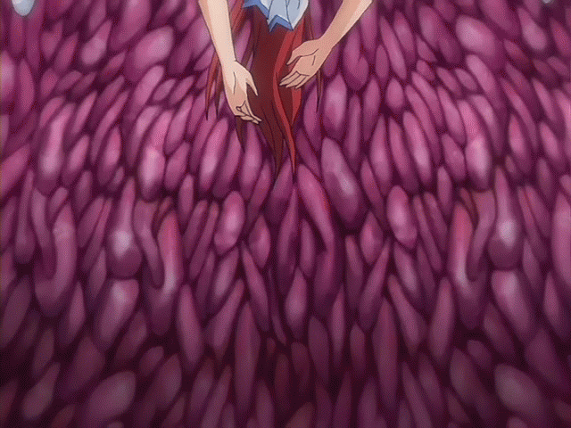 animated, ass, blue eyes, bouncing breasts, bow, breasts, censored, double penetration, female, heavily censored, held upside down, inyouchuu, inyouchuu the animation, large breasts, nipples, nude, ponytail, rape, red hair, ribbon, shiratori mikoto, stockings, stockings only, tentacle, tentacles, tentacles around breasts, tentacles around legs, tentacles in ass, tentacles in pussy, thighhighs, tied hair, upside-down