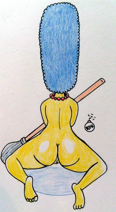 ass marge_simpson milf pussy reddragonkan the_simpsons yellow_body