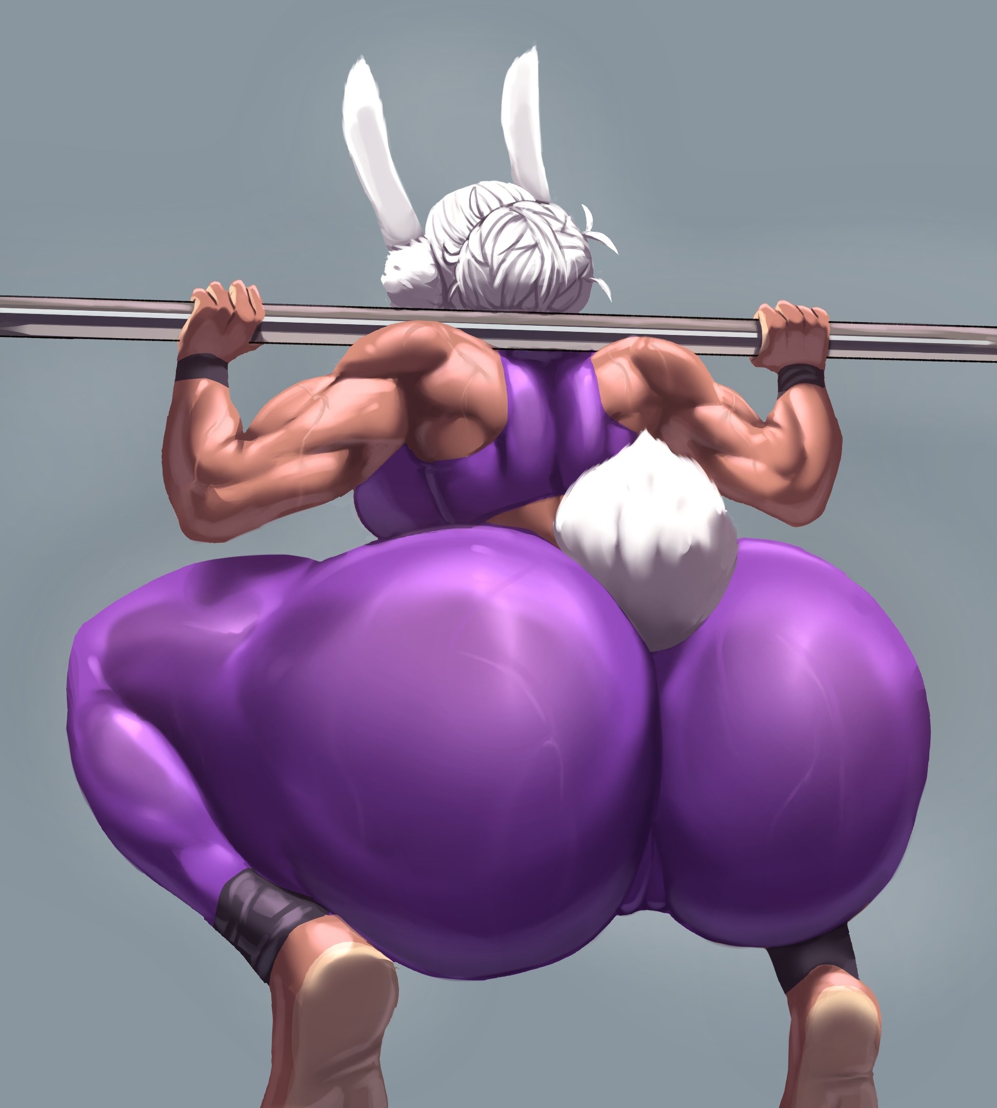 1girls, ass, ass bigger than head, ass focus, ass up, big ass, big butt, boku no hero academia, brown skin, brown-haired female, bubble ass, bubble butt, butt, dat ass, dat butt, fat ass, fat butt, female, female focus, female only, gigantic ass, gigantic butt, huge ass, huge butt, large ass, large butt, long hair, massive ass, massive breasts, massive butt, miruko, muscles, muscular, muscular female, my hero academia, rabbit, rabbit ears, rabbit girl, rabbit humanoid, rumi usagiyama, solo, solo female, solo focus, thick ass, thick butt, white, white hair