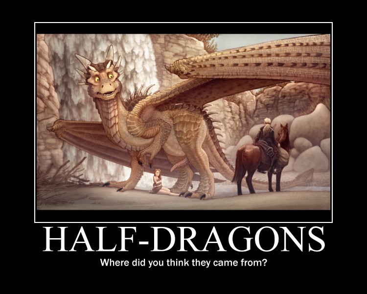 draco dragon dragonheart equine female horse human humor interspecies male meme motivational_poster penis text