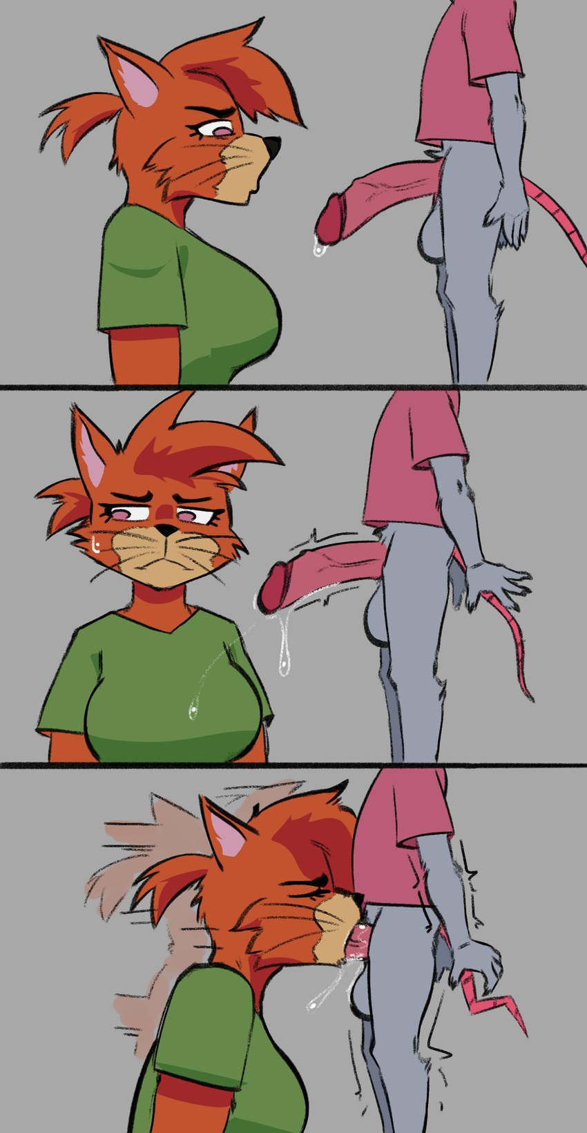 1boy, 1girls, age difference, anthro, anthro female, anthro male, anthro on anthro, anthro only, big breasts, big penis, blowjob, bottomless, bottomless male, breasts, cat, cat girl, cub, domestic cat, eyebrows, eyelashes, felid, feline, felis, fellatio, female, fur, furry, furry female, furry male, furry only, larger female, male, male cub, male/female, nickelodeon, older female, older female and younger male, oral, oral penetration, partial male, penis, precum, precum drip, rat, rat boy, rodent, size difference, small but hung, small dom big sub, smaller male, stupidgnoll, the fairly oddparents, timmy turner, vicky (fairly odd parents), whiskers, young, young anthro, young male, younger male