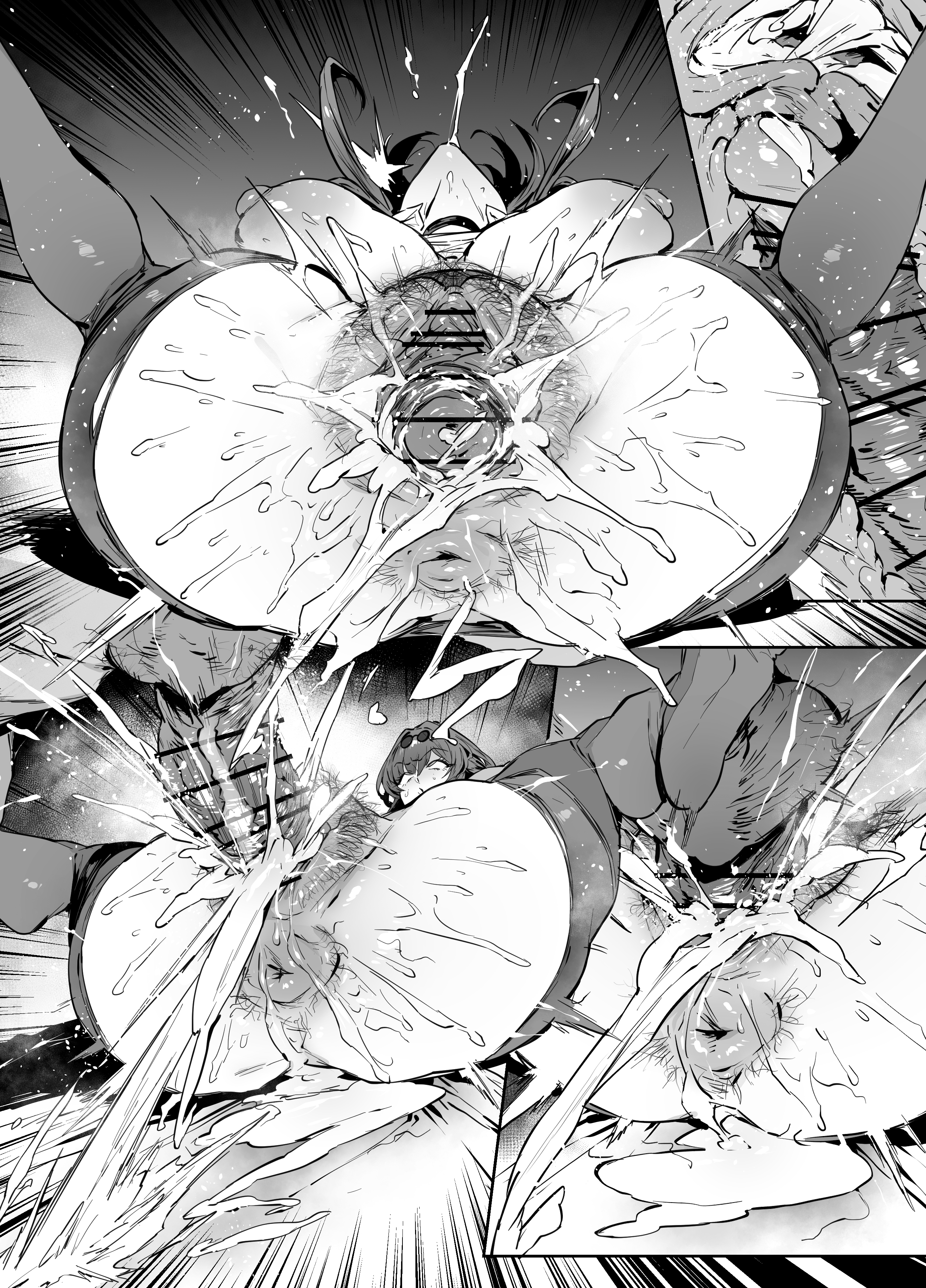 1boy, 1girls, absurdres, ahe gao, ahegao face, ahoge, anus, armpits, ass, balls, bar censor, big belly, big penis, black and white, black gloves, black pants, breasts, censor bar, censored, cum, cum in pussy, cum inside, cumming while penetrating, eyewear on head, female, female focus, female penetrated, female pubic hair, from behind, gloves, highres, honkai (series), honkai: star rail, huge ass, huge breasts, kafka (honkai: star rail), lactation, large ass, large breasts, male, male dominating, male dominating female, male domination, male pubic hair, maledom, maledom/femsub, mating, mating press, monochrome, multiple views, nipples, nipples visible through clothing, open mouth, orgasm, pants, penis, pubic hair, pussy, shirt, submissive, submissive female, tagme, thick thighs, thighs, thirty 8ght, tight clothes, tight clothing, tight pants, tongue, tongue out, white shirt, wide ass, wide hipped female, wide hips