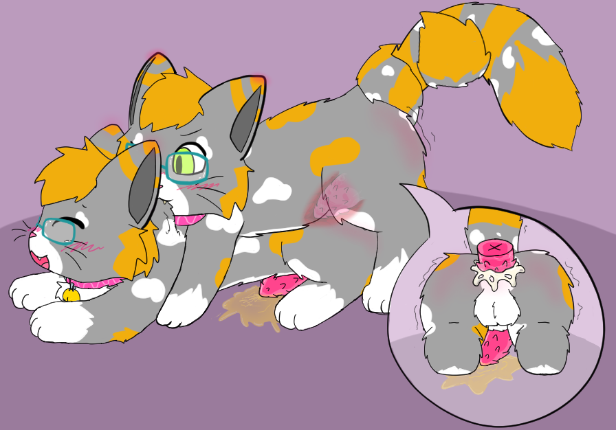 3_fingers 3_toes anal anal_sex animal_genitalia animal_penis ass bell bell_collar bite blush blush_lines bodily_fluids calico_cat closed_eyes collar collar_only cookid cum cum_in_ass cum_inside dilute_calico doggy_style domestic_cat duo ear_blush entwined_tails eyewear feet felid feline feline_genitalia feline_penis felis feral fingers from_behind_position fur genital_fluids genitals glasses grey_body grey_fur humping internal internal_anal male male/male male_penetrated male_penetrating male_penetrating_male mammal nose_blush nude on_top one_eye_closed open_:3 open_mouth orange_body orange_fur peeing peeing_during_sex peeing_while_penetrated penetration penile_spines penis rear_view scruff_bite selfcest sex shaking slinky_(cookid) square_crossover tail tail_coil teeth toes urine urine_on_ground urine_pool watersports whiskers white_body white_fur x-ray_view