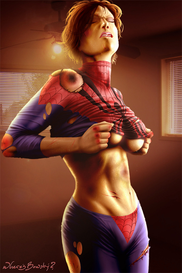 1girls breasts brown_hair female female_only human human_only light-skinned_female light_skin marvel mayday_parker mc2 short_hair solo spider-girl spider-man_(series) wheresbowski