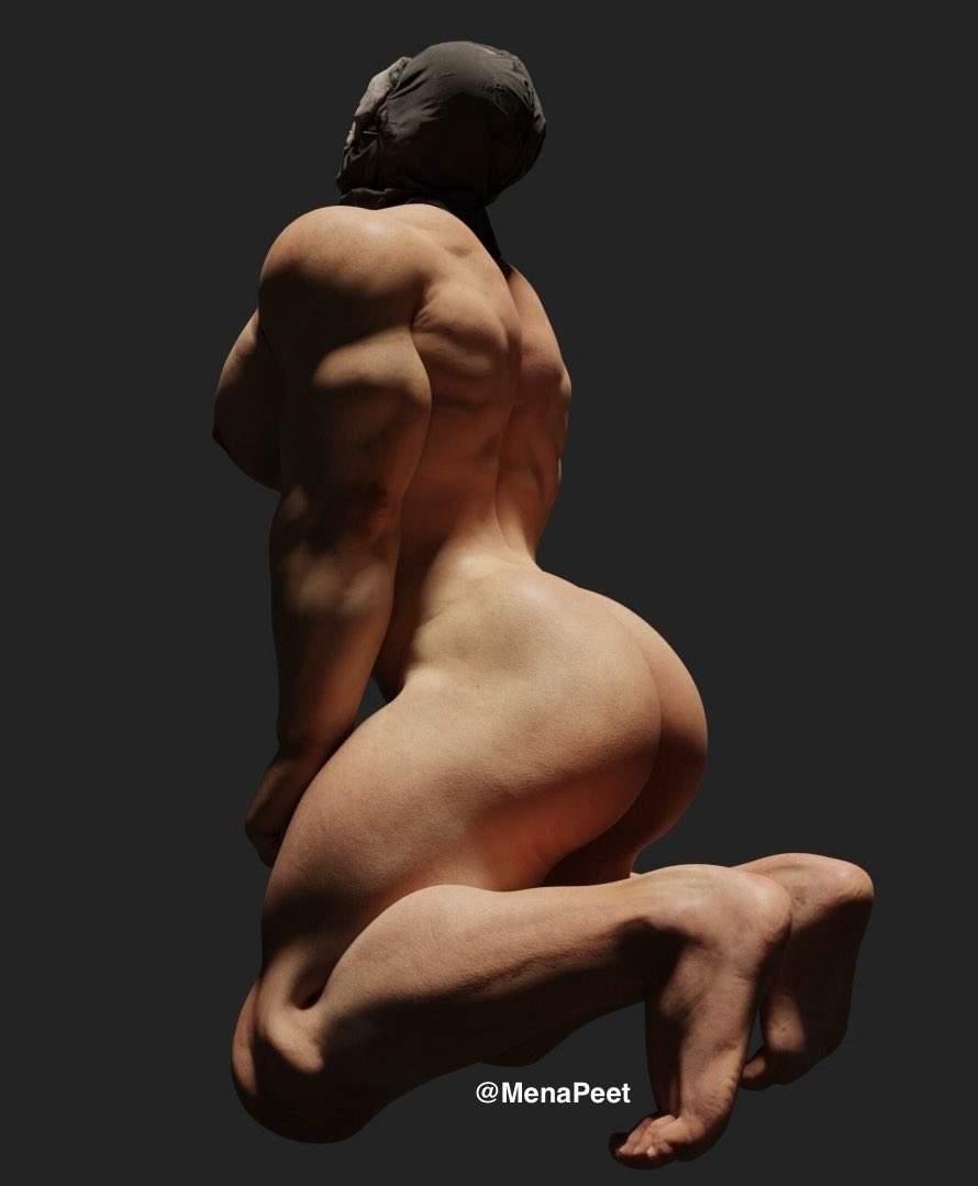 1boy ass balls bara barazoku big_ass big_butt call_of_duty feet kneeling light-skinned_male male male_only mask masked masked_male menapeet_(artist) muscular muscular_male pecs penis rear_view simon_riley solo solo_male