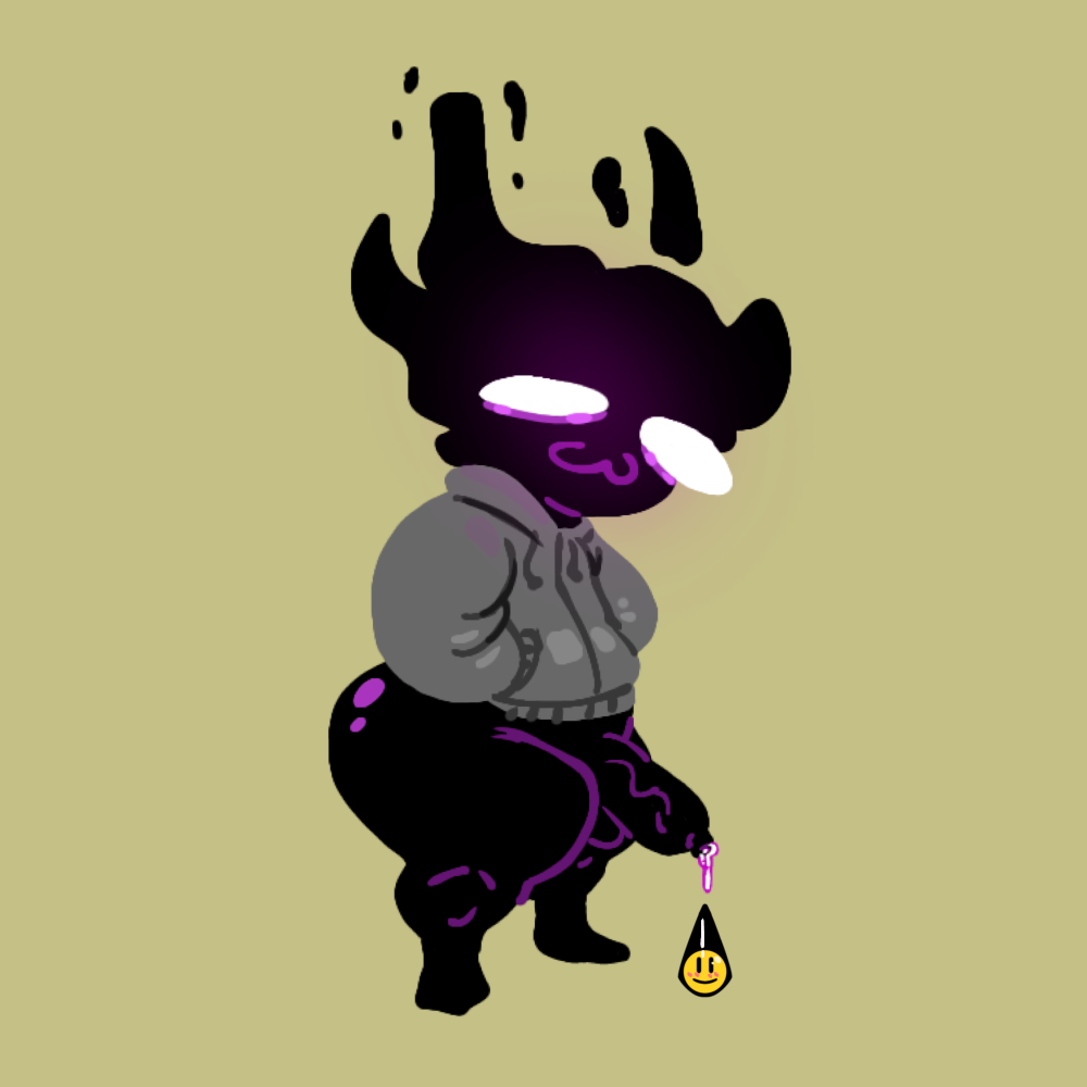 big_ass big_penis black_body femboy funnycultist_(artist) gay hoodie penis void wide_hips