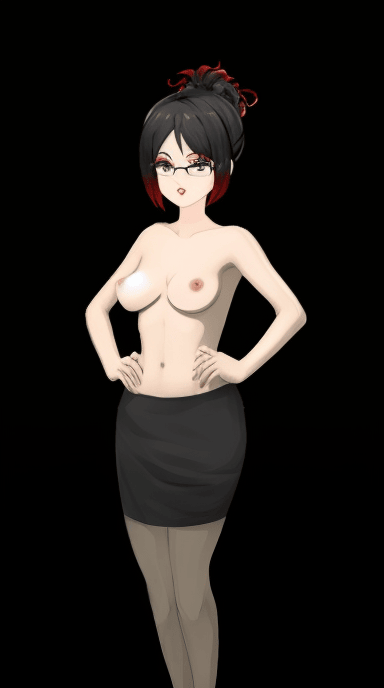 anime_style class_of_'09 female principal_lynn_(class_of_'09) topless