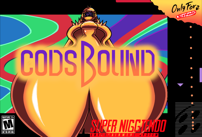 1girls box_art c.o.d.s earthbound female huge_thighs parody reina_(c.o.d.s) smib starman text thick_thighs thighs wide_hips