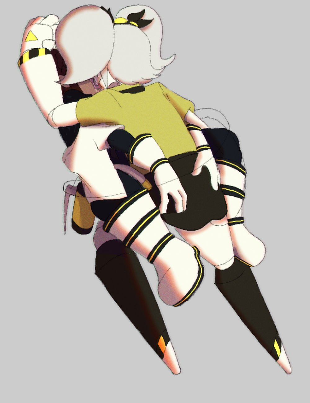 abrahamslapper, female, female only, fully clothed, hugging, hugging another, j (murder drones), kissing, making out, murder drones, tessa elliot, tessa elliot (space suit), yuri