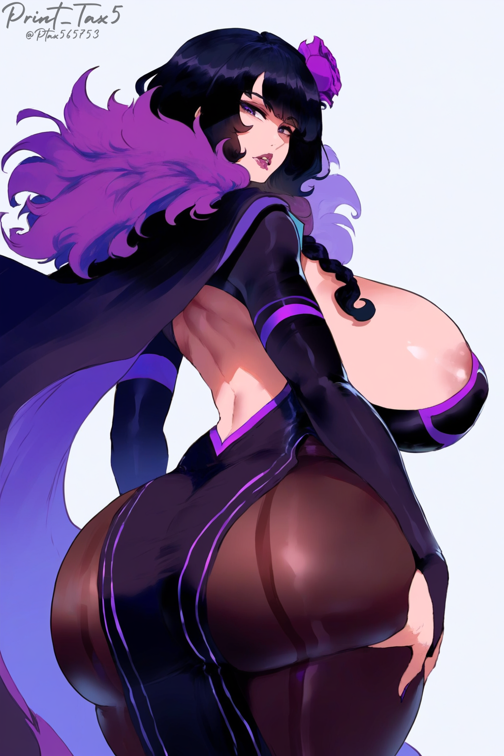 ai_generated ass ass big_breasts big_breasts big_breasts big_butt elsa_granhilte female female_only girl print_tax5 re:zero_kara_hajimeru_isekai_seikatsu sexy twitter_username voluptuous voluptuous_female watermark