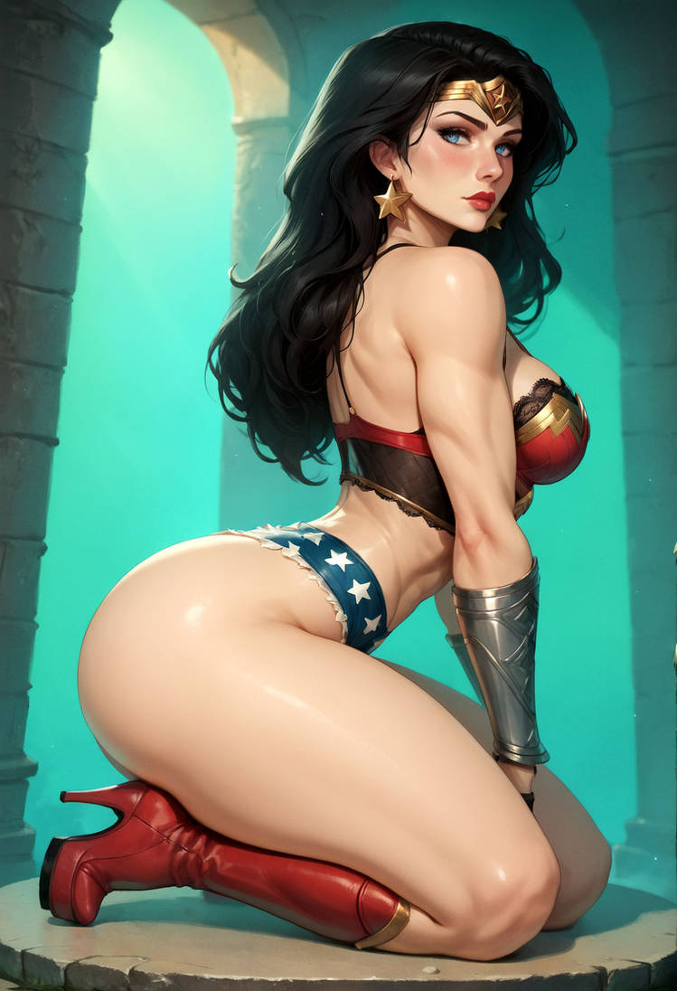 1girls ai_generated ass bazoombasakimbo belt big_ass big_breasts black_hair blue_eyes breasts cleavage curvaceous curvy curvy_body curvy_female curvy_figure dc dc_comics dcau female heroine justice_league justice_league_unlimited solo superhero superhero_costume superheroine thick_thighs tiara voluptuous voluptuous_female wide_hips wonder_woman wonder_woman_(series)