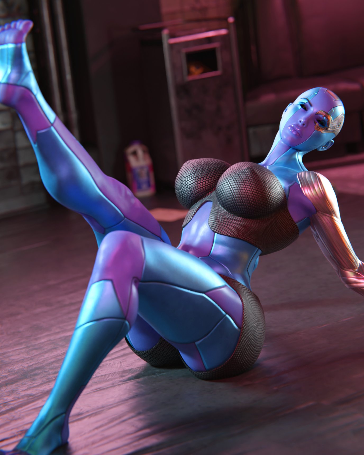 1girls, 3d, alien, alien girl, alien humanoid, ass, big ass, big breasts, blue body, blue skin, blue-skinned female, bolt on tits, breast implants, breasts, bust, busty, chest, curvaceous, curvy, curvy figure, cybernetic arm, cybernetics, cyborg, enhanced breasts, fake breasts, female, guardians of the galaxy, heracles3dx, hips, hourglass figure, huge ass, huge breasts, humanoid, karen gillan, large ass, large breasts, legs, marvel, marvel cinematic universe, marvel comics, mature, mature female, nebula (marvel), purple skin, purple-skinned female, silicone, silicone implants, slim waist, straight, thick, thick hips, thick legs, thick thighs, thighs, voluptuous, waist, wide hips