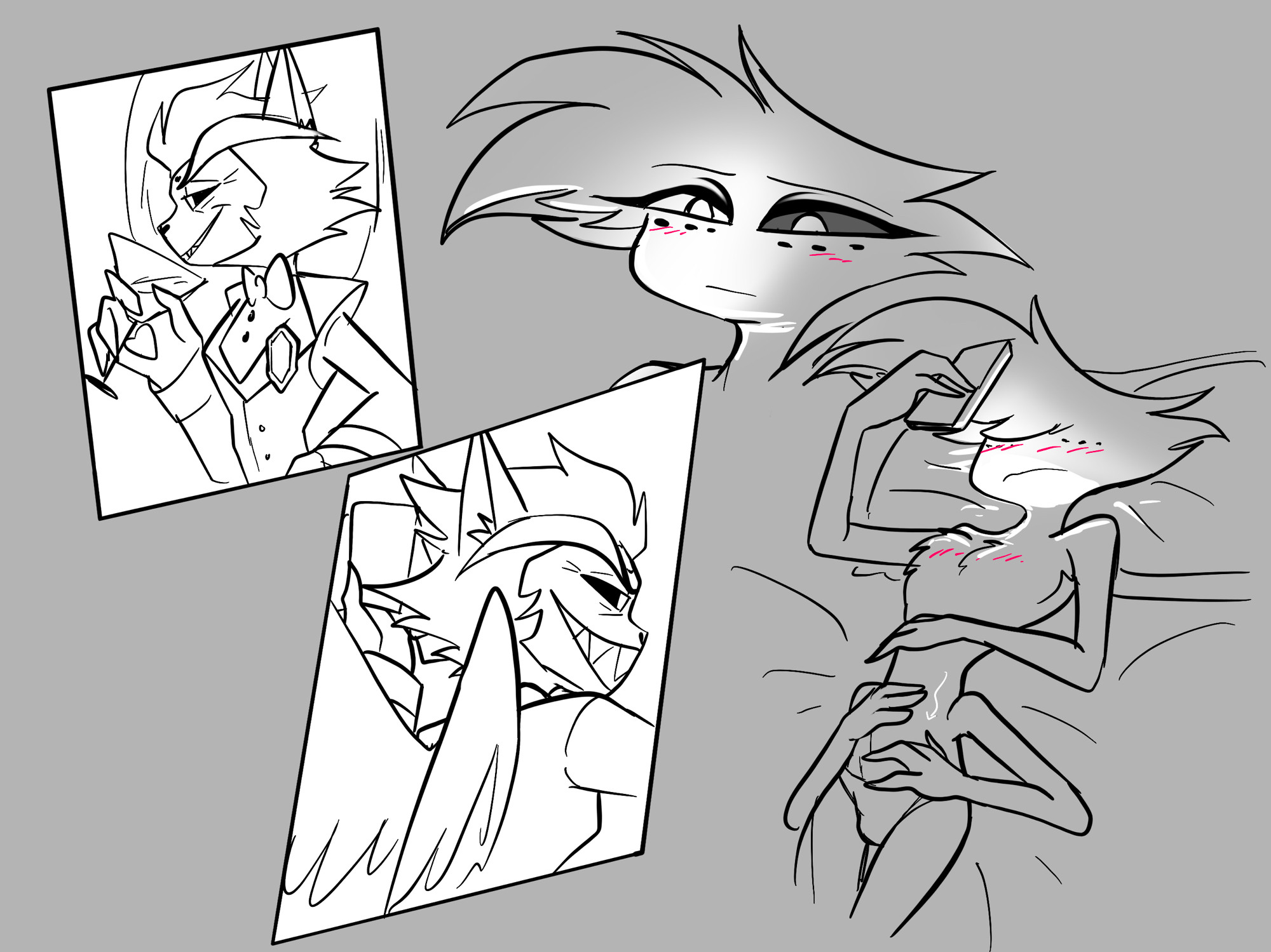 angel dust (hazbin hotel), hazbin hotel, husk (hazbin hotel), tagme