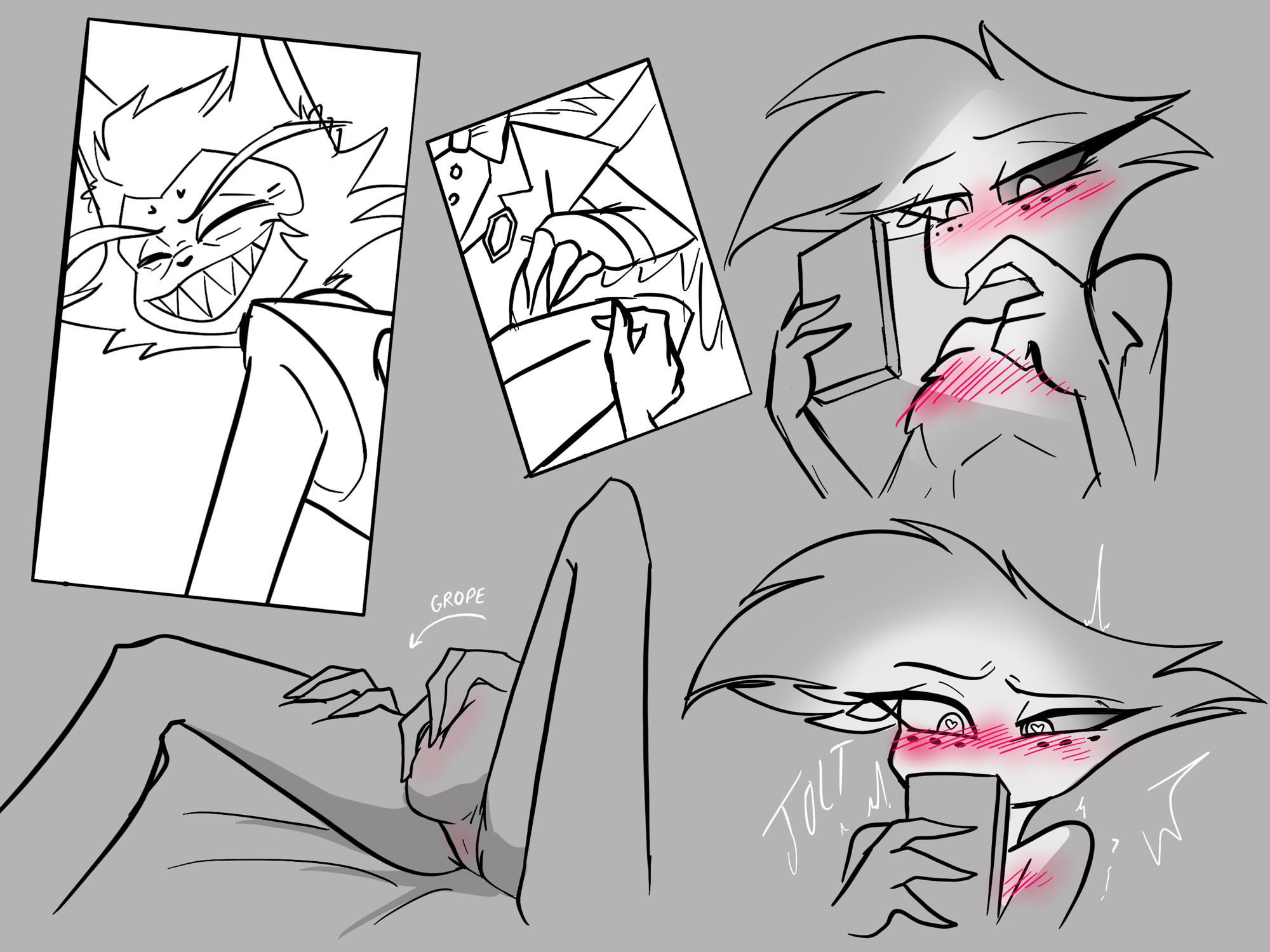 angel dust (hazbin hotel), hazbin hotel, husk (hazbin hotel), male, tagme
