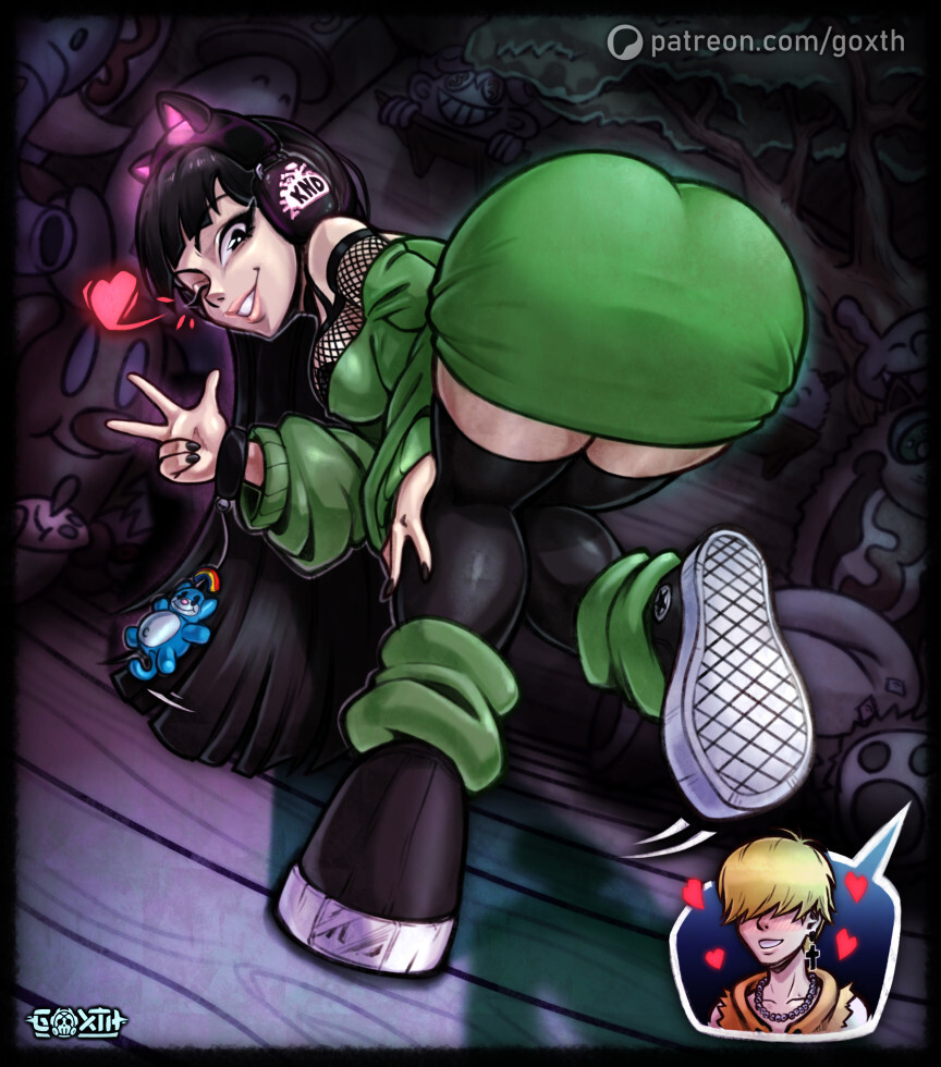 1girls, adult, aged up, artist request, ass, bottomless, codename: kids next door, female, goxth, green shirt, kuki sanban, long shirt, numbuh 3, numbuh 4, solo, solo female, solo focus, tagme, tagme (artist), thick ass, thick thighs