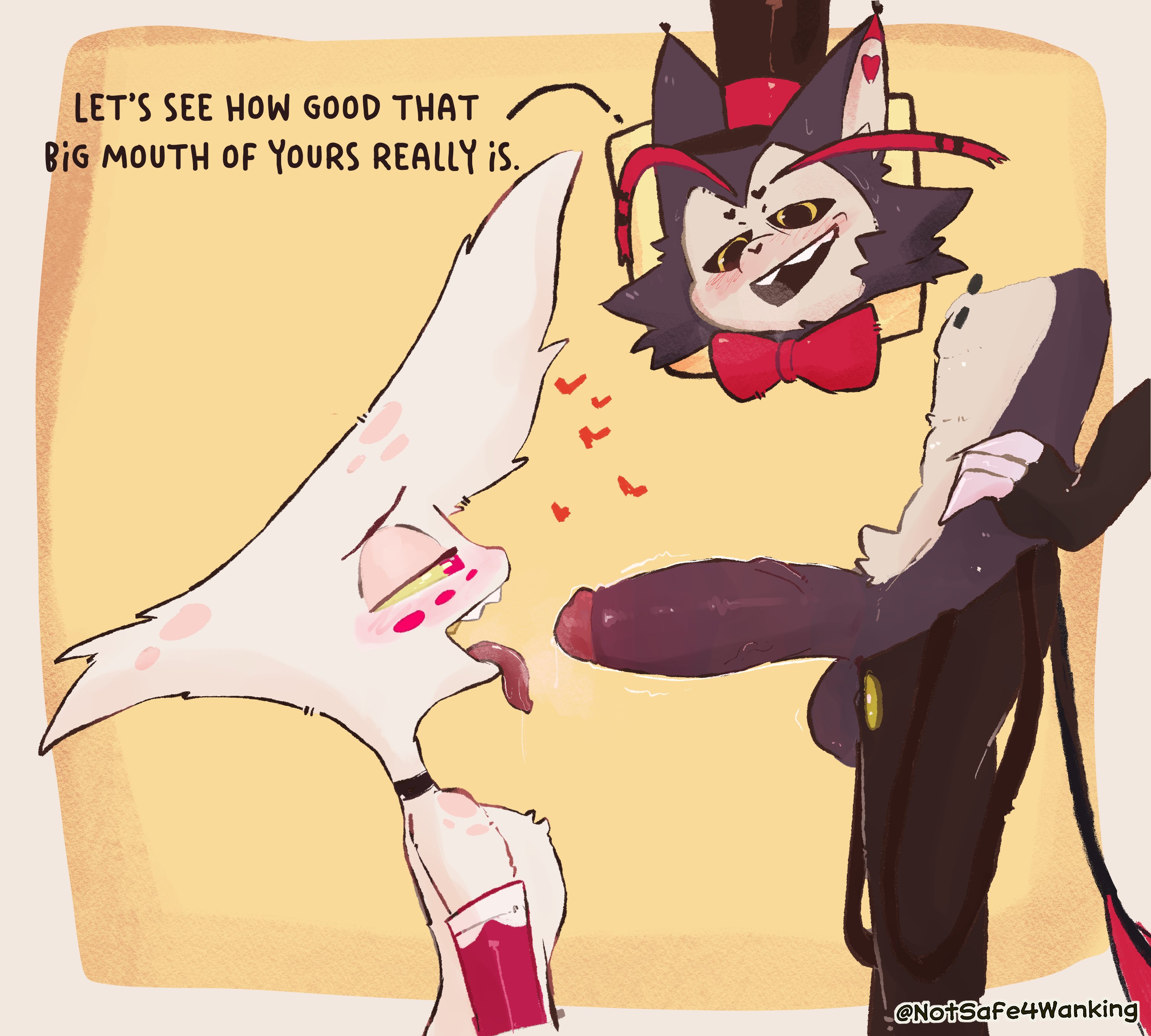 angel dust (hazbin hotel), gay, hazbin hotel, husk (hazbin hotel), male, male only, notsafeforwanking, penis, tagme