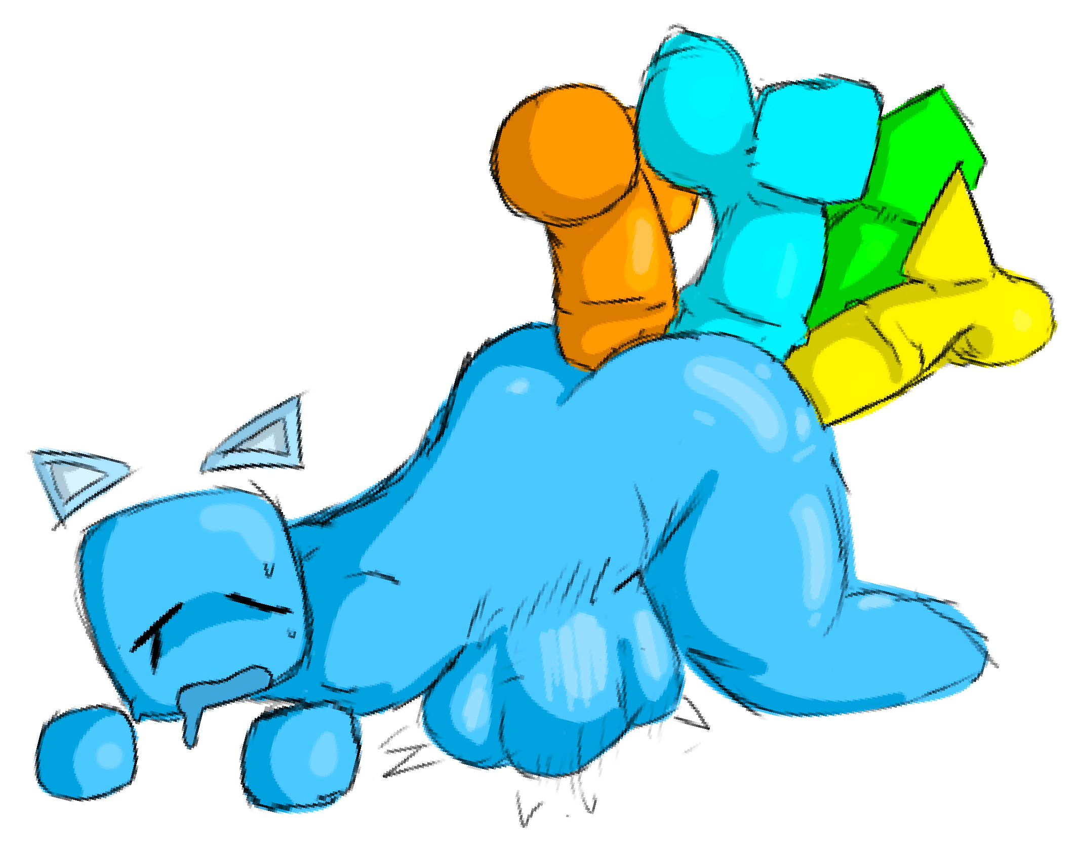 anal, circle (jsab), cube (jsab), hyper, ivy arts, jsab, just shapes and beats, multiple penetration, orgy, penetration, pentagon (jsab), sad cube, shapes, small but hung, stomach bulge, triangle (jsab)