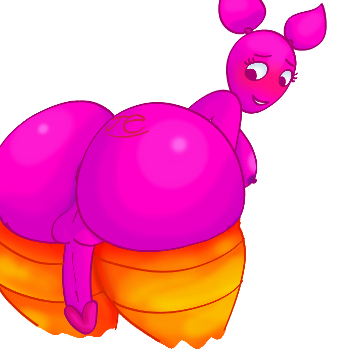 1futa 1futanari bent_over big_ass big_breasts cock-tail erection fat_ass futa_only futanari giant_penis humanoid humanoid_penis jeeode_simp monster_girl my_singing_monsters nude pink_body pomily pompom_(my_singing_monsters) solo thick_ass