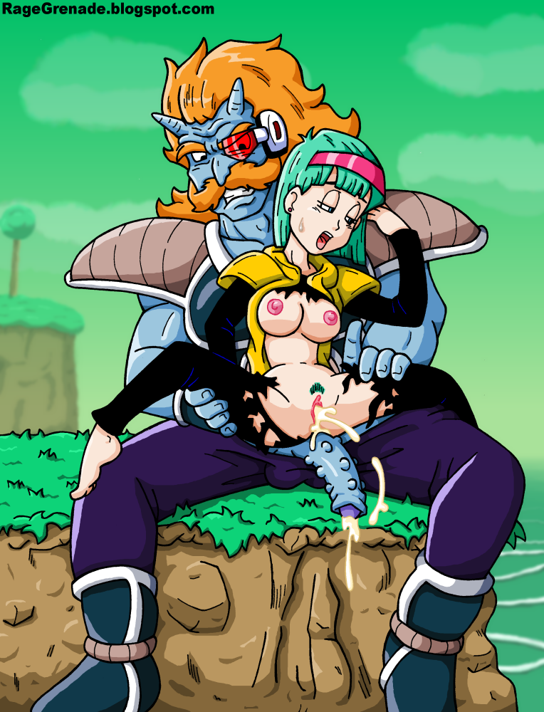 banan bulma_briefs bulma_briefs_(frieza_saga) dragon_ball dragon_ball_z female human male rage_grenade rape red-tinted_eyewear scouter straight tinted_eyewear