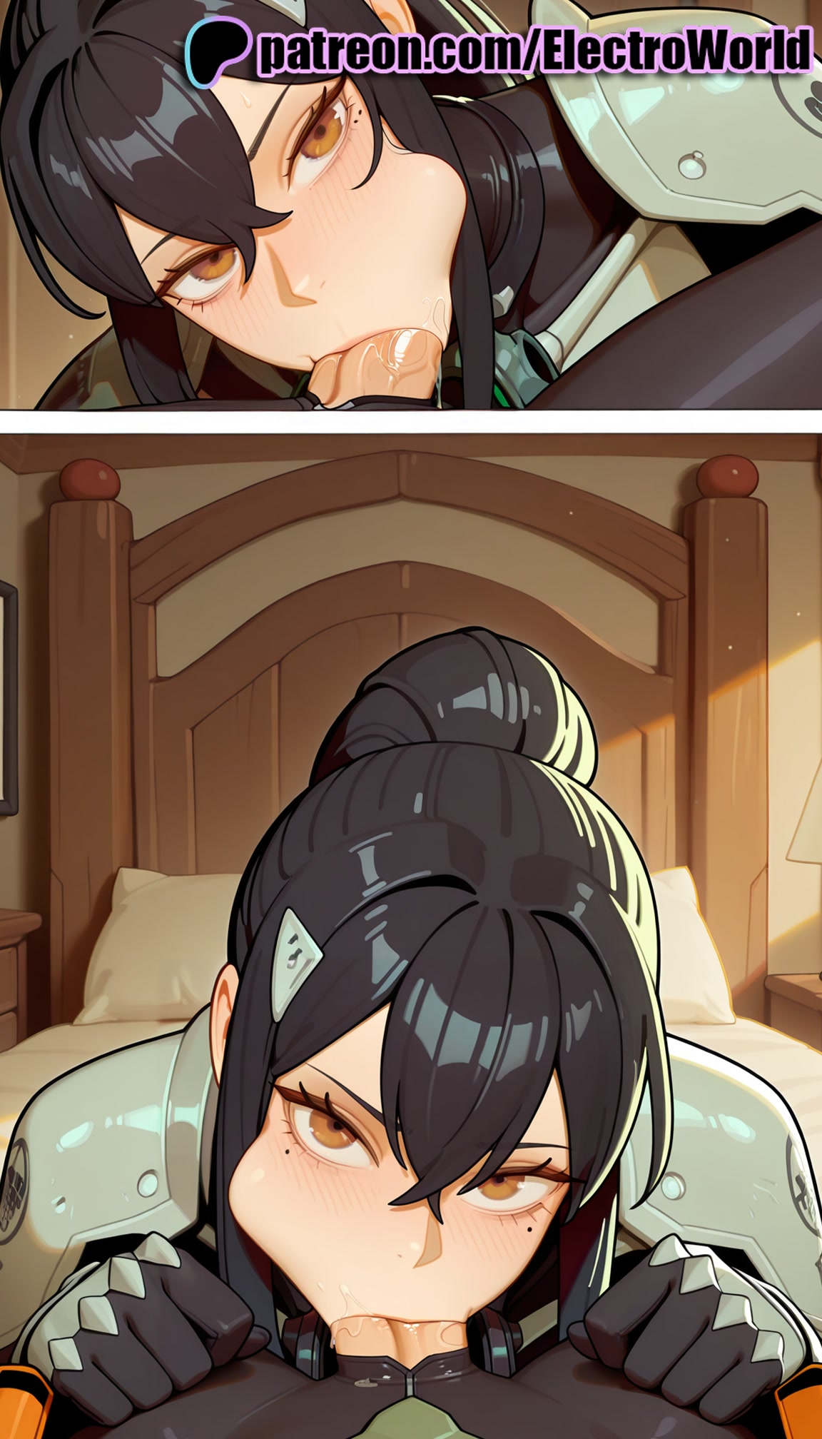:>=, 1boy, 1girls, 2025, 2girls, ai generated, artist name, balls, balls sucking, black hair, blowjob, blowjob face, blush, cock, cum in mouth, deepthroat, dick, electroworld, fellatio, female, hair between eyes, hi res, high quality, high resolution, highres, kaiju no.8, licking, long hair, male, mina ashiro, mole, mole under eye, multiple females, multiple girls, oral, oral sex, patreon, patreon username, penis, pov, stable diffusion, straight, sucking, sweat, testicles, under the table, watermark