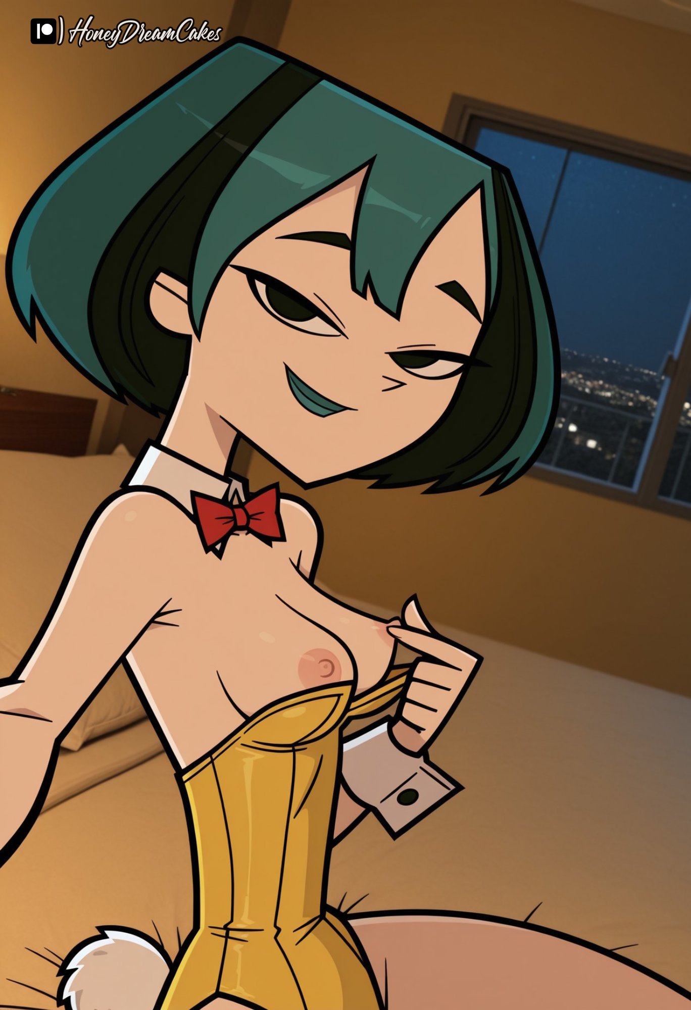 ai generated, athletic, athletic female, busty, cartoon network, female, female focus, female only, gwen (tdi), honeydreamcakes, hourglass figure, tagme, total drama island