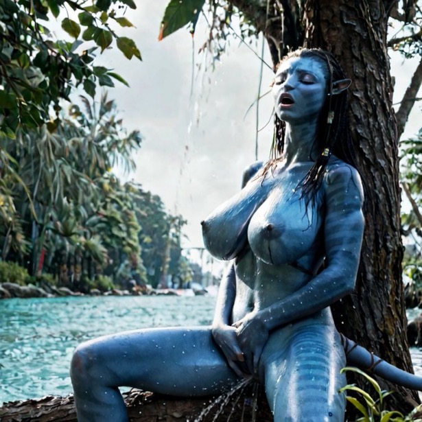 1girls ai_generated avatar avatar:_the_way_of_water masturbation milf na'vi neytiri sole_female