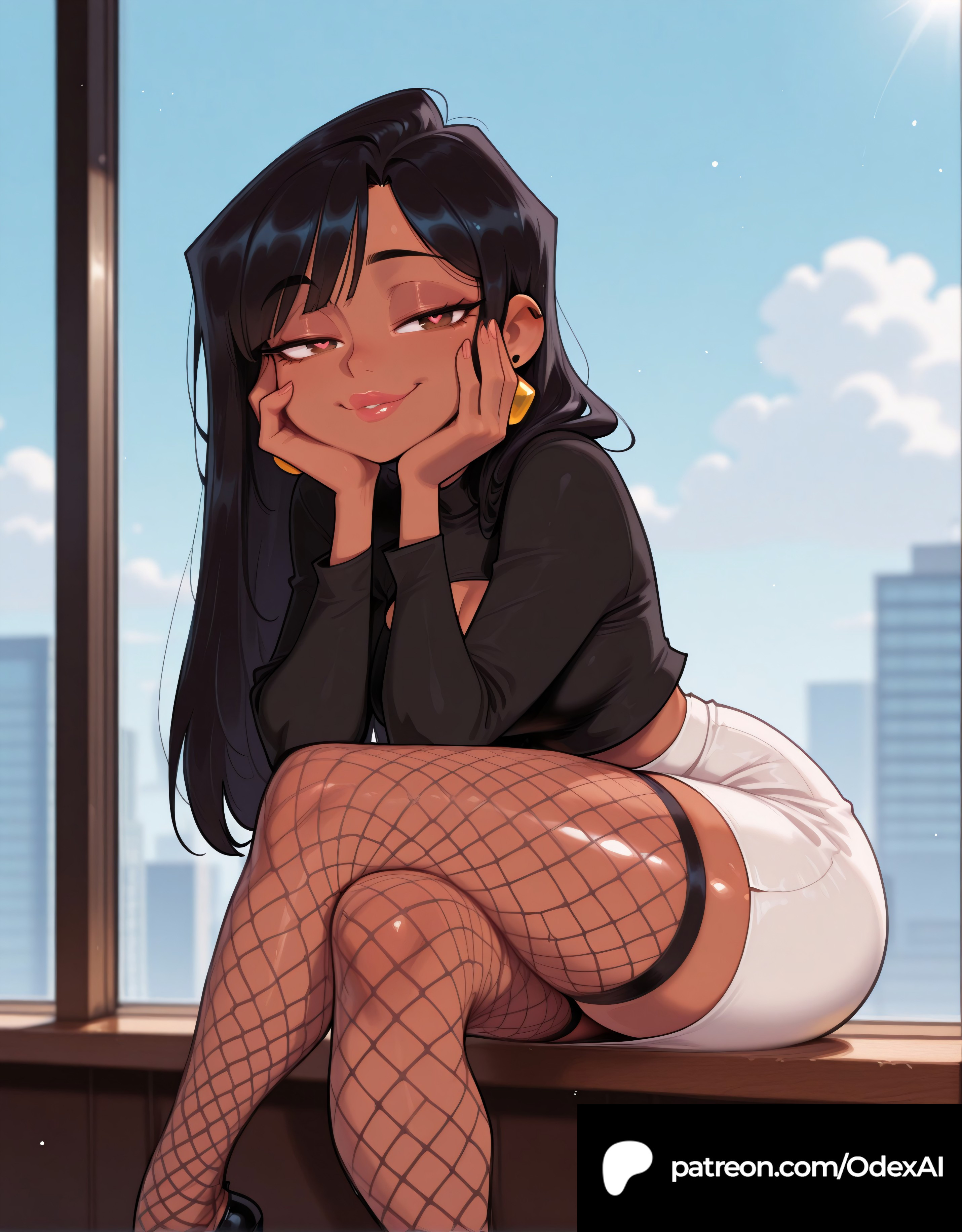 1girls, absurd res, absurdres, ai generated, ass, bangs, big ass, big breasts, black hair, blurred background, blurry background, breasts, brown eyes, cartoon, cartoony, chel, chel (the road to el dorado), depth of field, earrings, female, female focus, female only, fringe, high resolution, highres, large ass, large breasts, long hair, odexai, patreon, patreon exclusive, patreon link, patreon logo, patreon url, patreon username, small waist, solo focus, straight, the road to el dorado, thick thighs, thin waist, wide hips