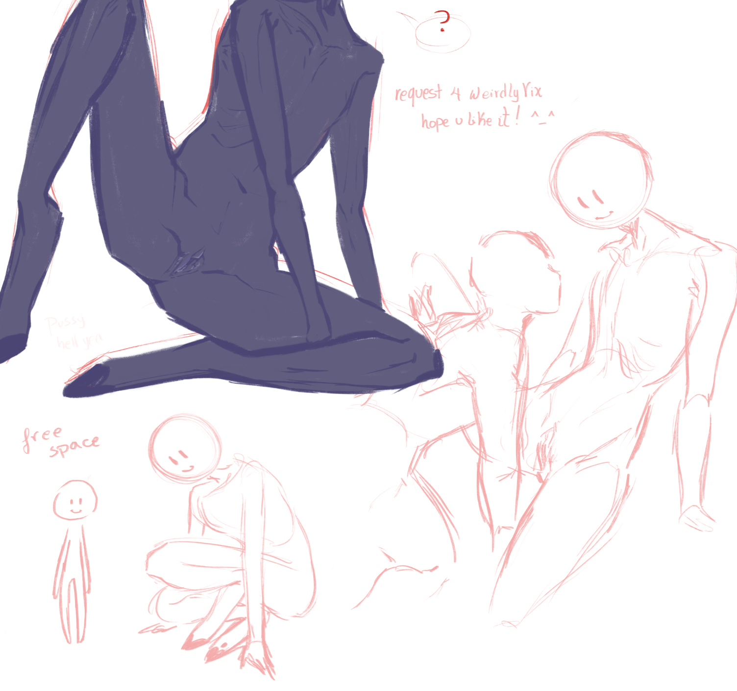 ?, black body, cuntboy, doodles, intersex, jaoba (regretevator), legs spread, presenting, presenting pussy, pussy, regretevator, request, roblox, roblox game, self upload, simple background, smiley face, sugarsadness, tagme, uncensored, white background
