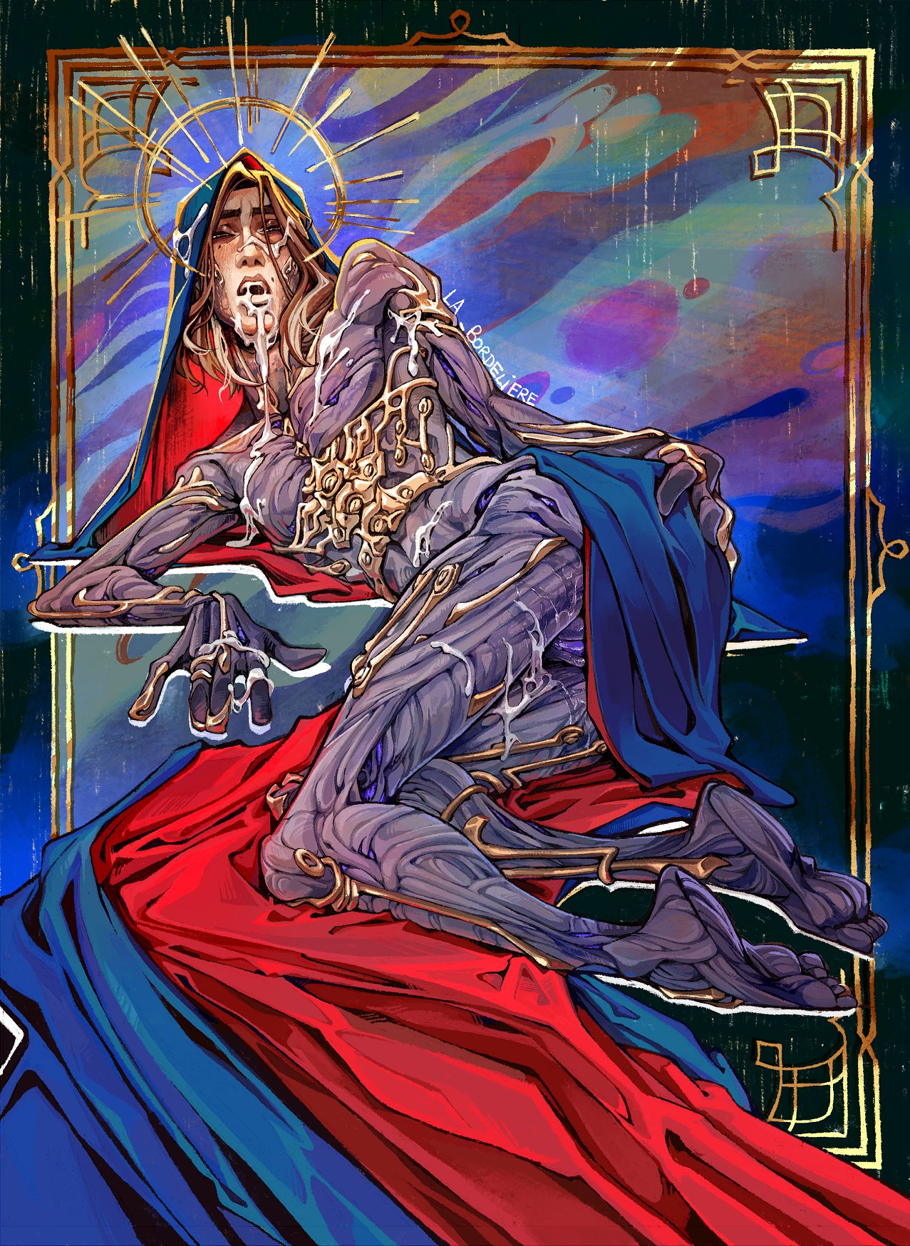 1cuntboy, 2d (artwork), andromorph bred, andromorph breeding, andromorph creampied, andromorph/male, arcane, arcane jayce, arcane viktor, blush, breeding, brown hair, clitoral hood, clitoral stimulation, clitoris, clothed, clothed male, clothed male nude male, clothed sex, clothing, color, colored, colored skin, commune, creampied, cum, cum drip, cum in mouth, cum in pussy, cum on chest, cum on face, cum on lower body, cum on mouth, cum on tongue, cumshot, cuntboy, cuntboy on male, cuntboy penetrated, cuntboy/male, digital drawing (artwork), digital media (artwork), dominant male, dripping cum, dripping pussy, dripping semen, dripping wet, erotic, exhibitionism, eye contact, feet, femboy, feminine male, full color, functionally nude, functionally nude male, gay, gay male, gay sex, hand on pussy, hexussy, intersex, jayce talis, kissing, kissing while penetrated, la bordeliere, large clitoris, league of legends, light-skinned male, long hair, long hair male, looking, looking at another, looking at partner, male, male focus, male only, masculine gay, masculine male, moaning, moaning in pleasure, moaning loud, mole (marking), mole above mouth, muscular, muscular male, naked, naked male, nude, nude male, offscreen character, offscreen male, offscreen sex, outside, outside sex, pale skin, pale-skinned male, panting, pants, partially clothed, purple body, purple penis, purple pussy, purple skin, pussy, pussy focus, pussy juice trail, pussy peek, religion, religious clothing, religious headwear, romantic, romantic couple, romantic sex, rubbing pussy, shaved pussy, size difference, skinny male, smaller penetrated, solo, solo male, squirting, submissive male, tan skin, tdick, tearing up, tears of pleasure, thrusting into pussy, trans man, transgender, transgender man, transmasc, twink, vagina, vaginal juices, vaginal penetration, vaginal sex, viktor (league of legends), wet pussy, yaoi