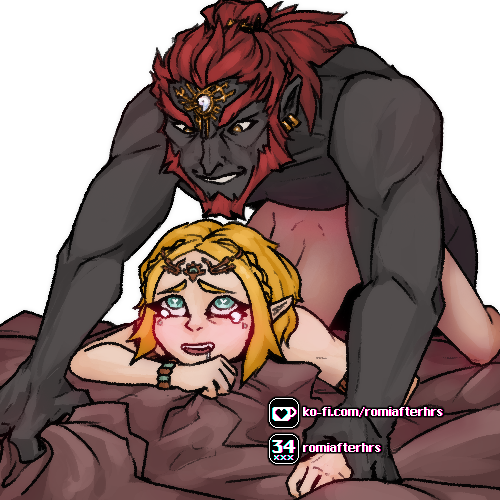 doggy_style dominant_male femsub ganon ganondorf ganondorf_(tears_of_the_kingdom) gerudo heart-shaped_pupils hylian hylian_ears maledom naked_female princess_zelda rough_sex straight submissive_female tears_of_the_kingdom zelda_(breath_of_the_wild) zelda_(tears_of_the_kingdom)